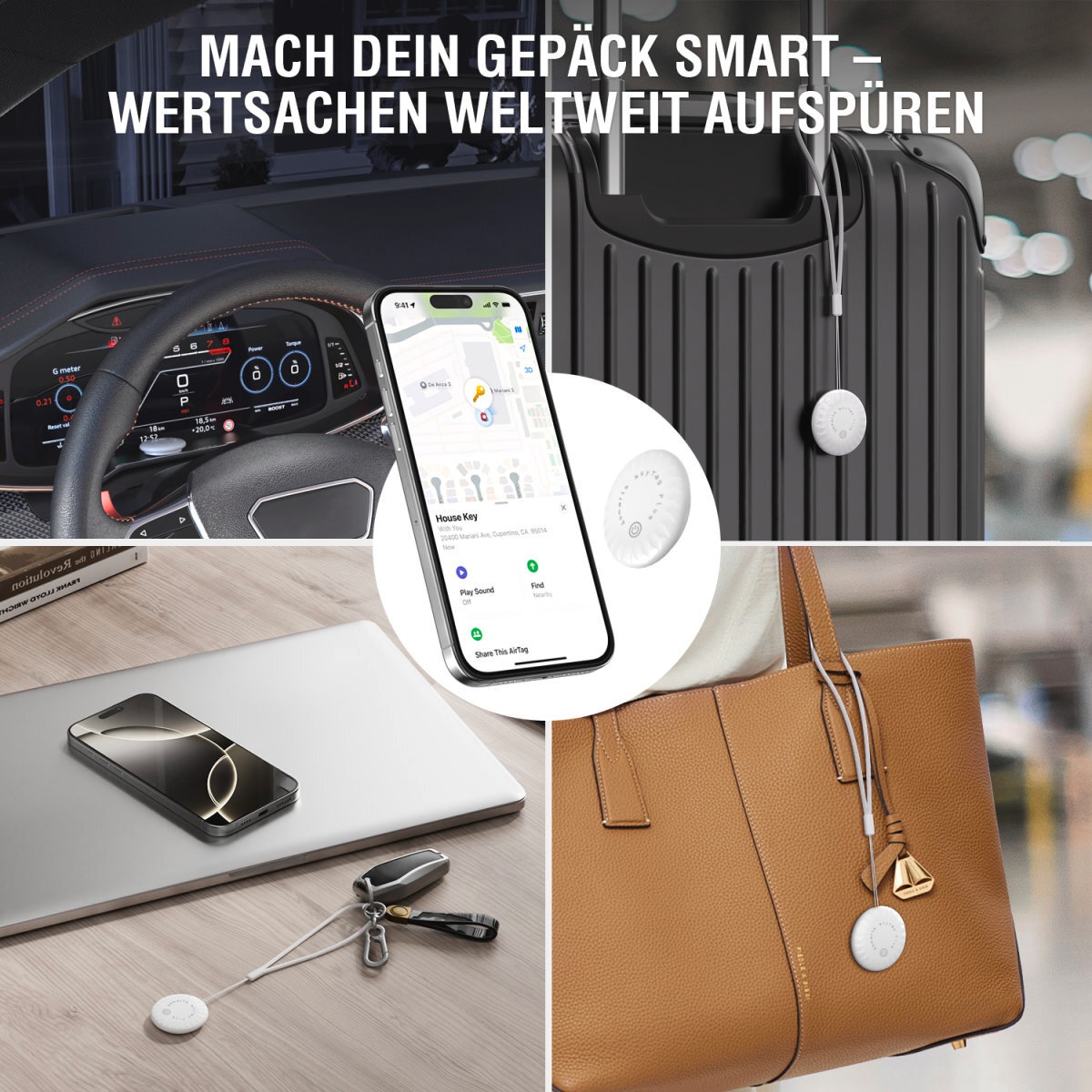 4smarts GPS-Tracker »SkyTag Plus 2er Pack«, (Packung, 2 St., 2x SkyTag Plus)