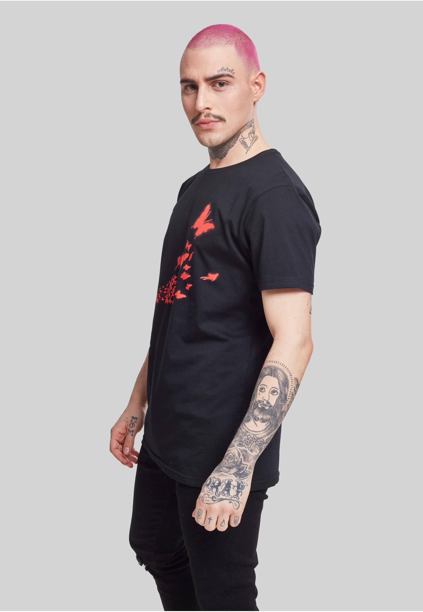 Merchcode T-Shirt »Merchcode Herren Brandalised - Banksy´s Graffiti Butterfly Tee«, (1 tlg.)