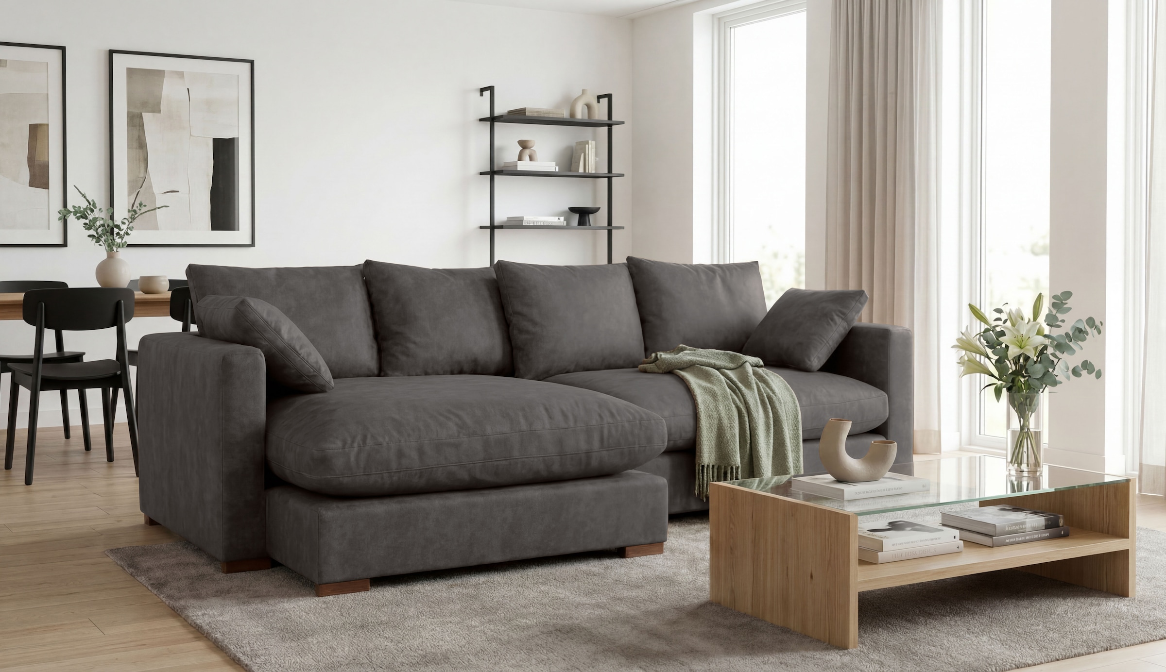 OTTO home Ecksofa "Coray" Breite 266 cm, extra weich und kuschelig, mit Federn und Daunen