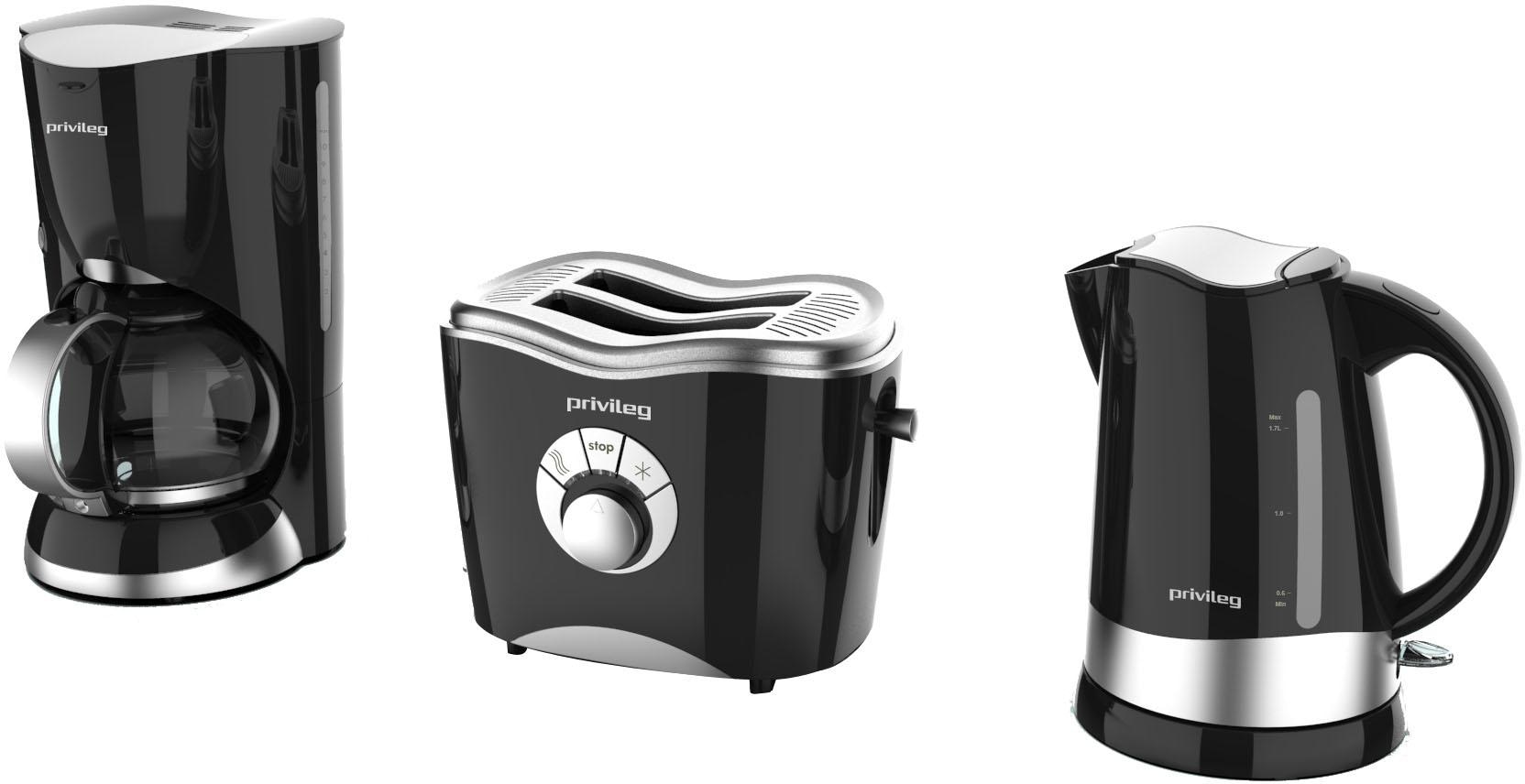 Privileg Filterkaffeemaschine »Max. 1080 Watt«, 1,37 l Kaffeekanne,  Papierfilter, 1x4, schwarz | BAUR