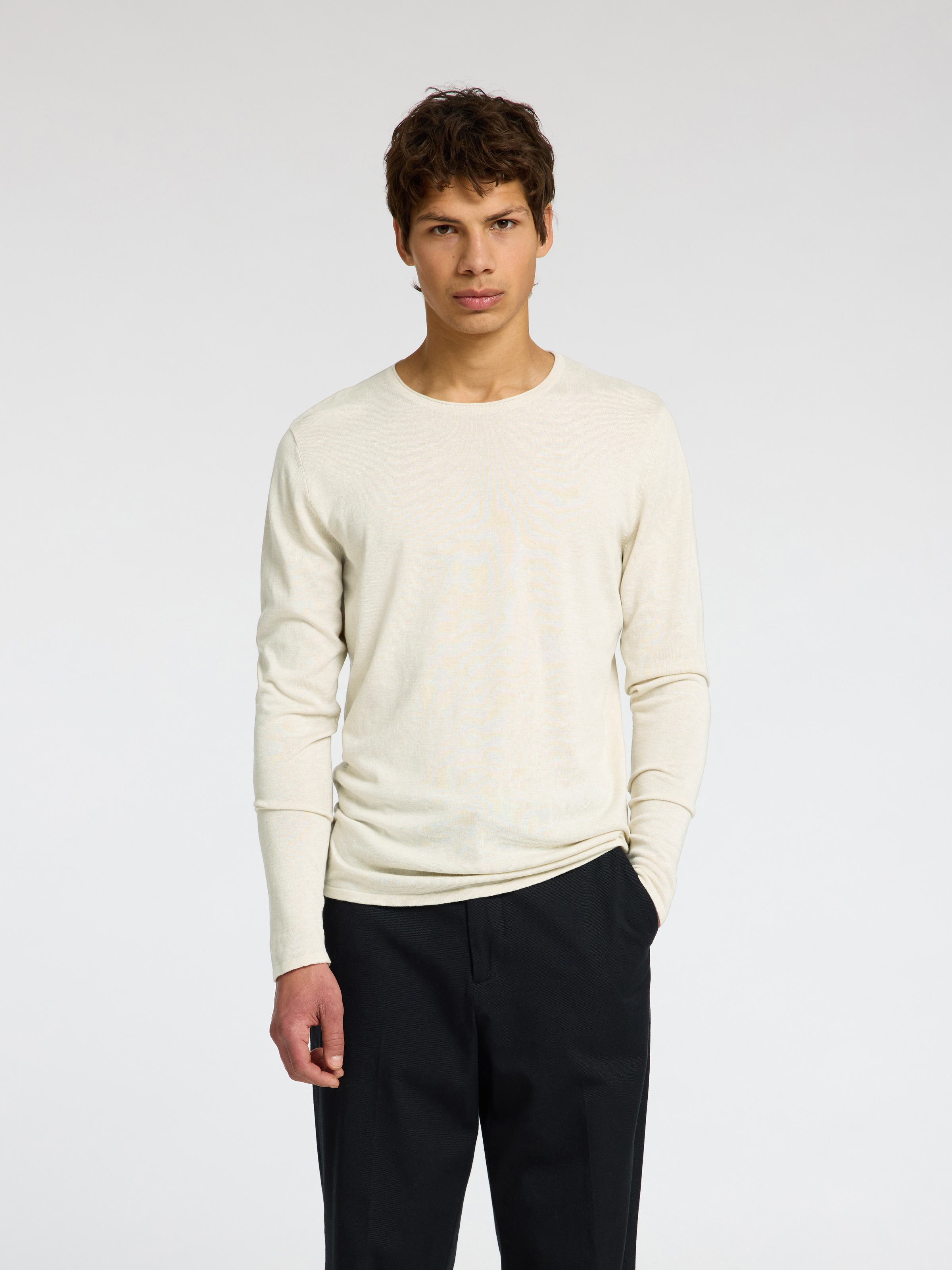 SELECTED HOMME Rundhalspullover SLHROME LS KNIT günstig online kaufen