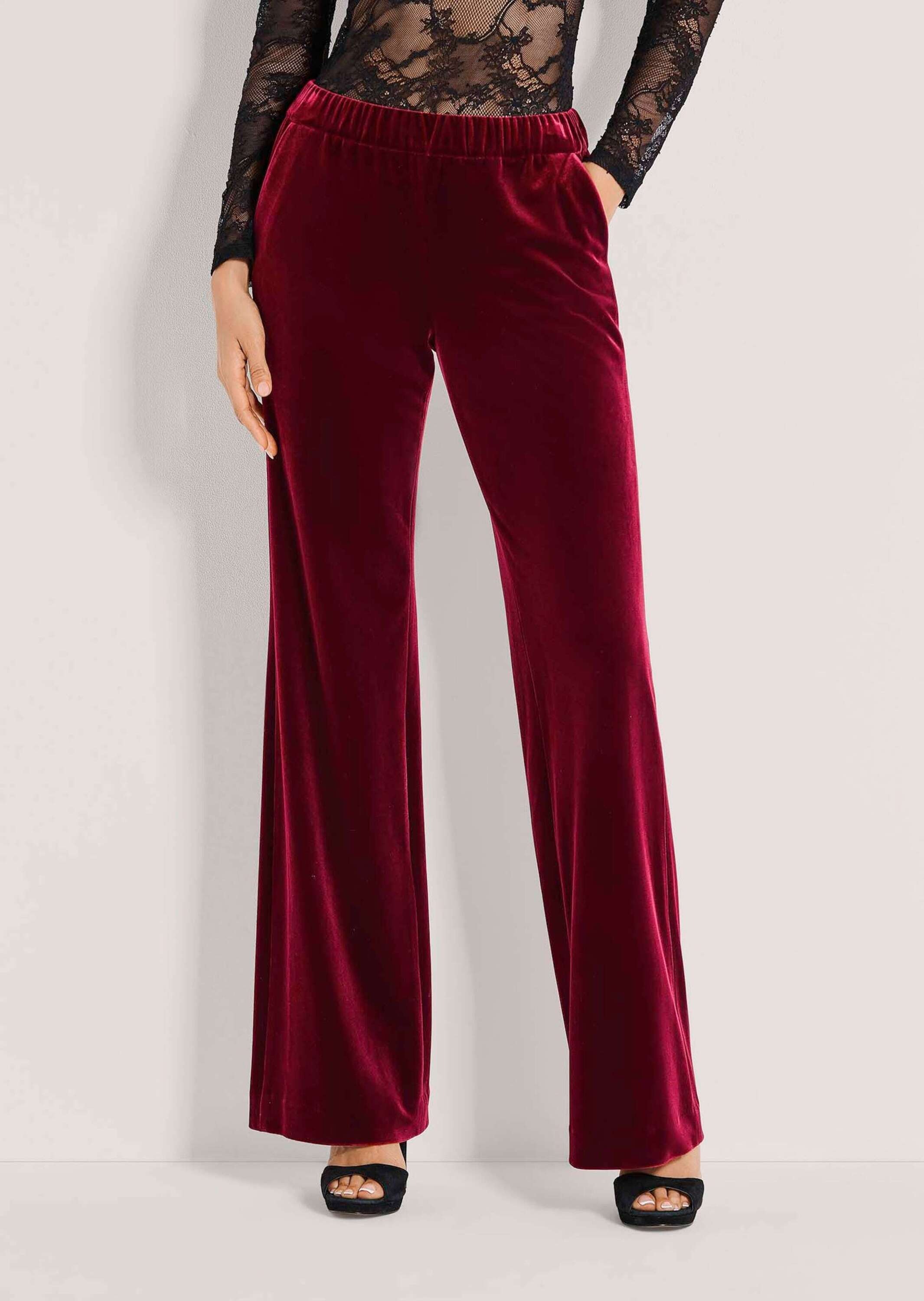 Thumbnail - MADELEINE Stoffhose "Samthose Weite Samthose mit elastischem Bund"