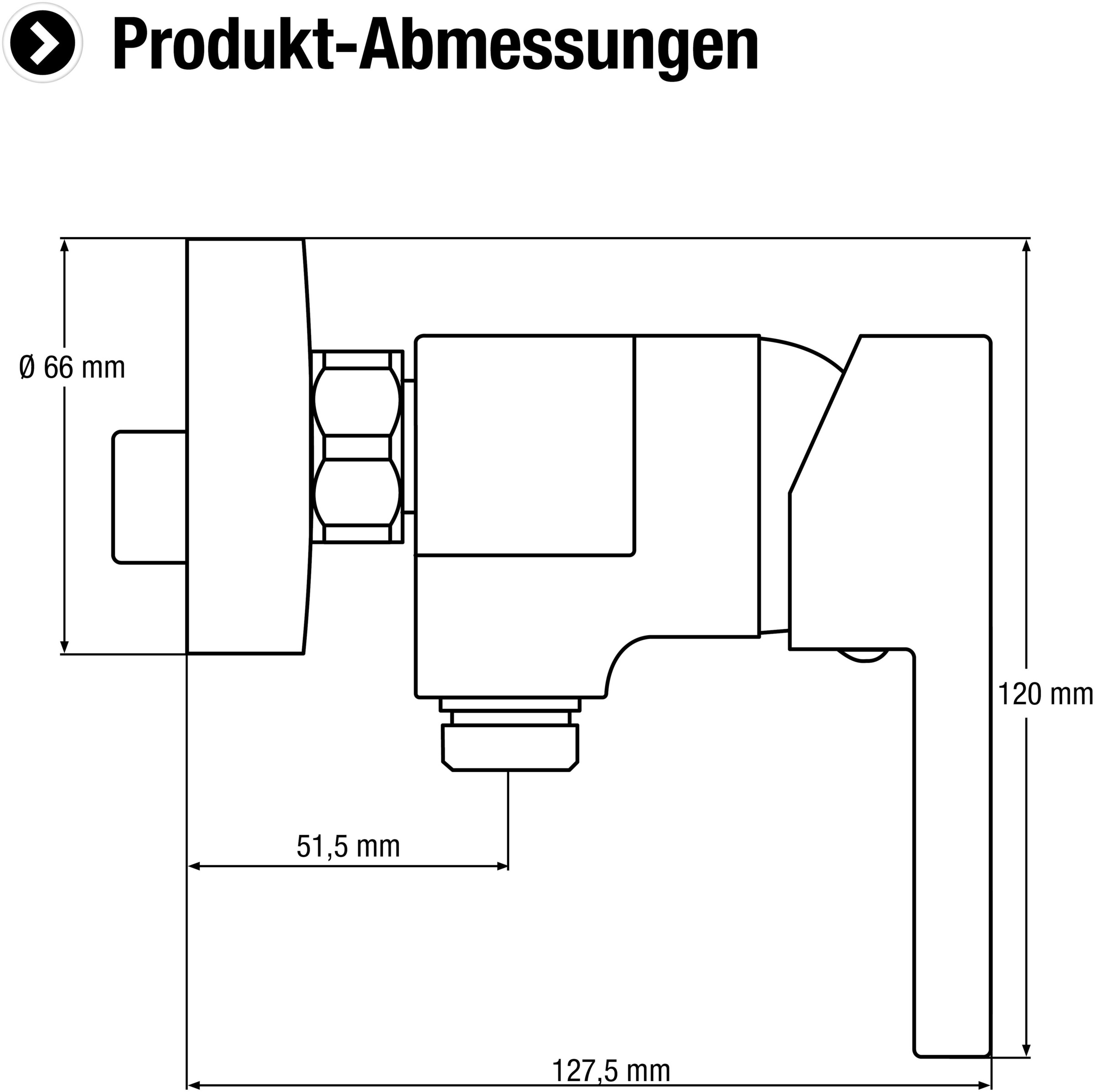 CORNAT Duscharmatur »"Soria" Hochwertiger Messingkörper - verchromt - 1/2 Zoll Brauseabgang«