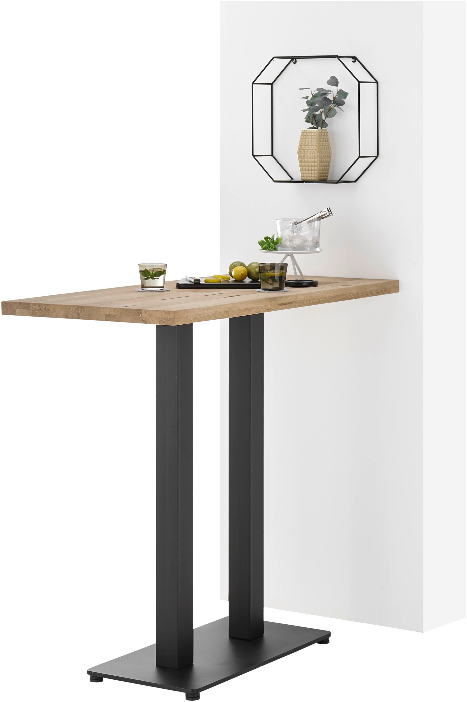 Stolkom Bartisch "Jay Eiche Massivholz geölt, Hochtisch BxHxT 120x104x60 cm günstig online kaufen