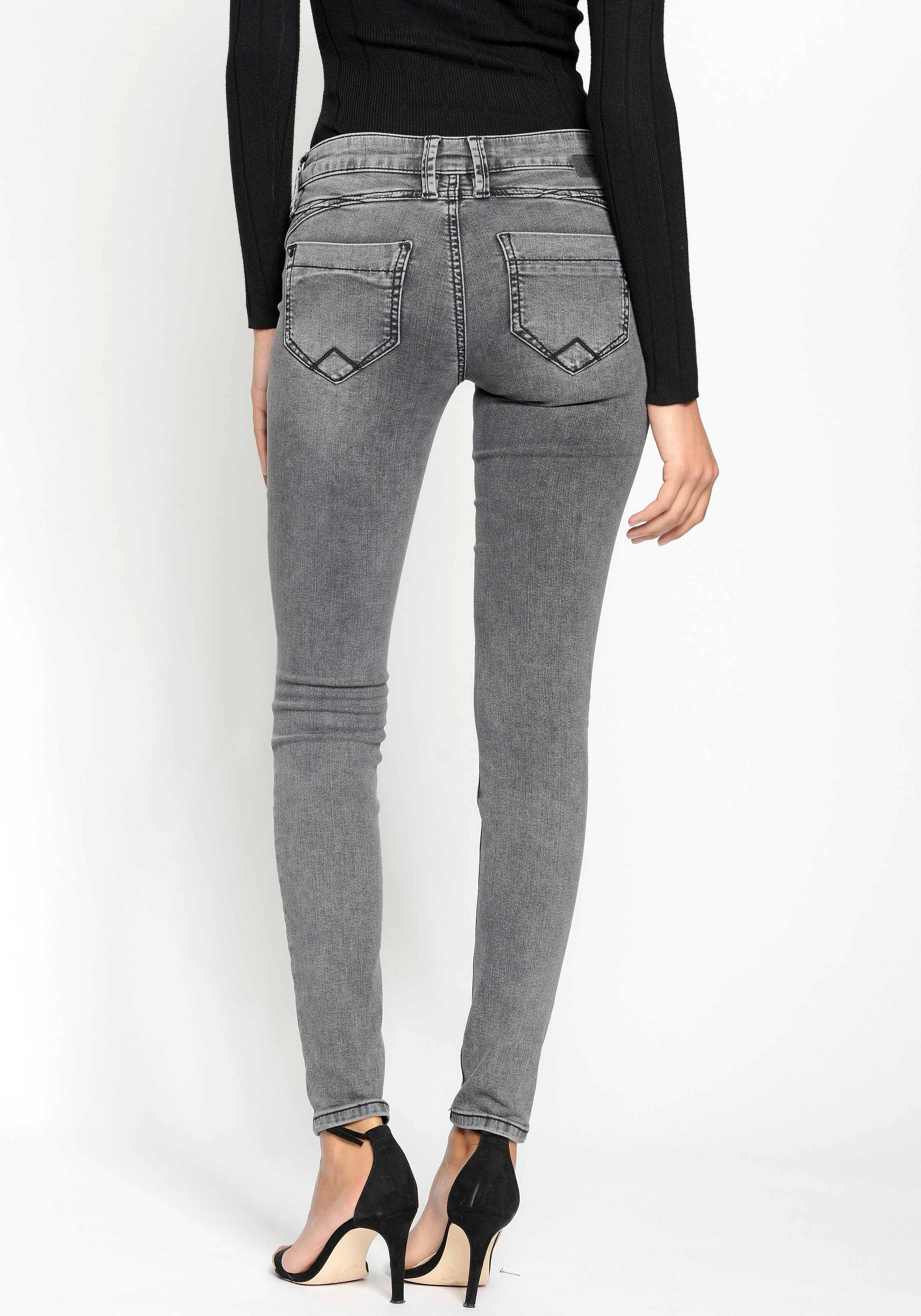 GANG Skinny-fit-Jeans Coinpocket | BAUR Zipper-Detail bestellen mit an für der »94Nikita«