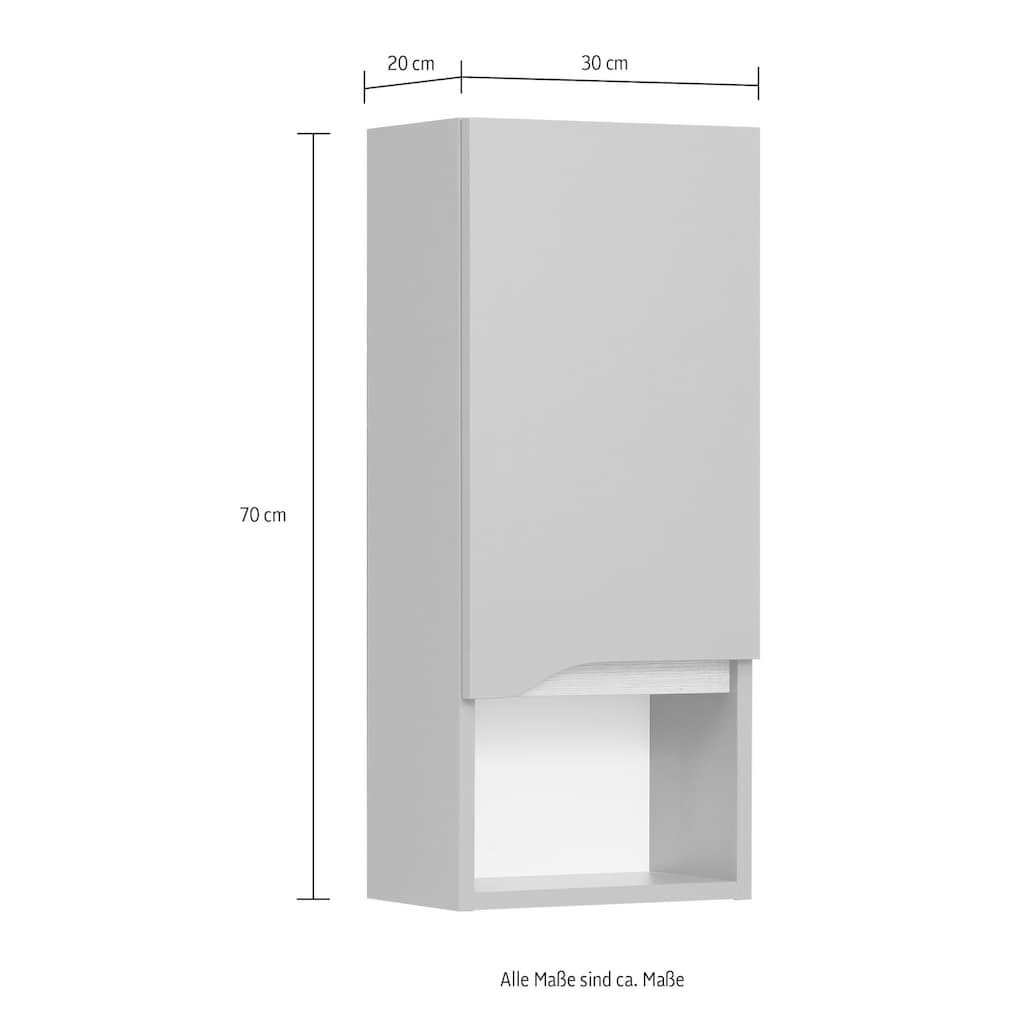 Saphir Badmöbel-Set »Quickset 5-teilig, Waschbeckenunterschrank mit LED-Spiegelschrank«, (6 St.)