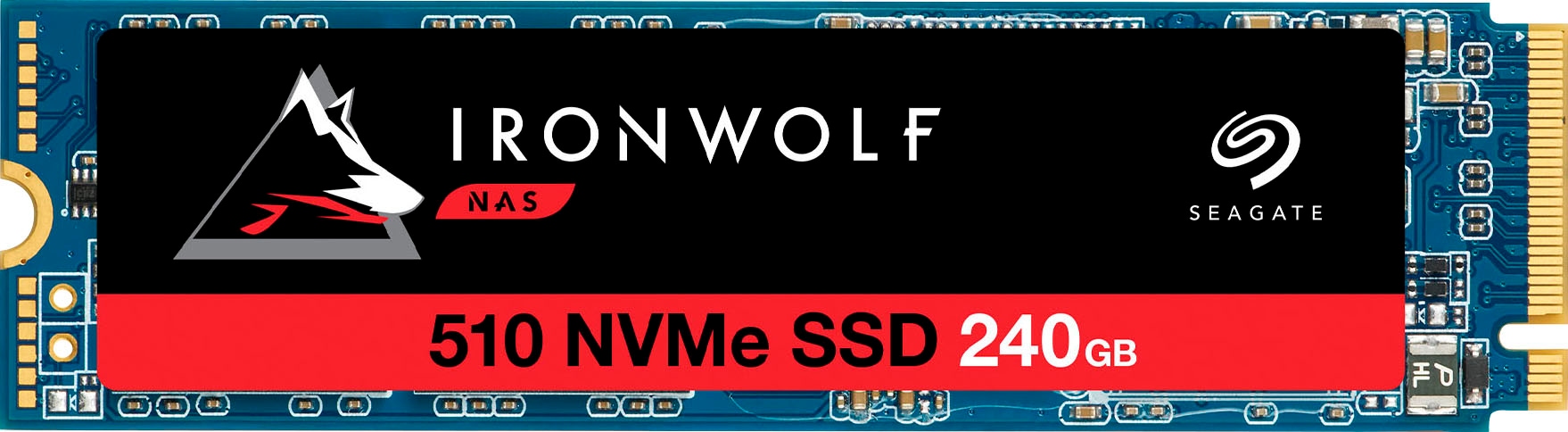 Seagate interne SSD »IronWolf® 510«, Anschluss M.2 PCIe 4.0, Inklusive 3 Jahre Rescue Data Recovery Services