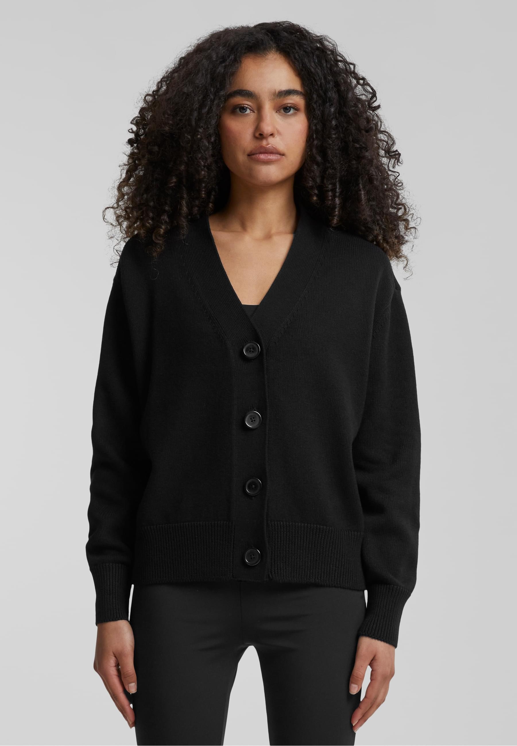 URBAN CLASSICS Strickjacke »Urban Classics Damen Ladies Rib Cardigan«