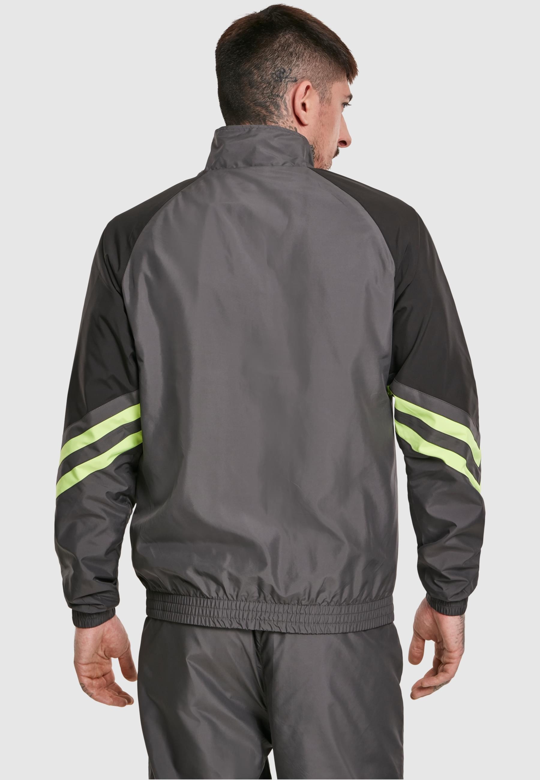 URBAN CLASSICS Trainingsjacke »Urban Classics Herren Block Sport Track Jacket«, (1 St.), ohne Kapuze