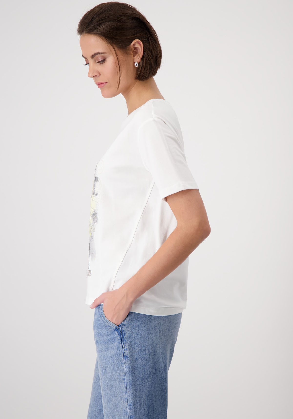 Monari Rundhalsshirt, mit Frontprint