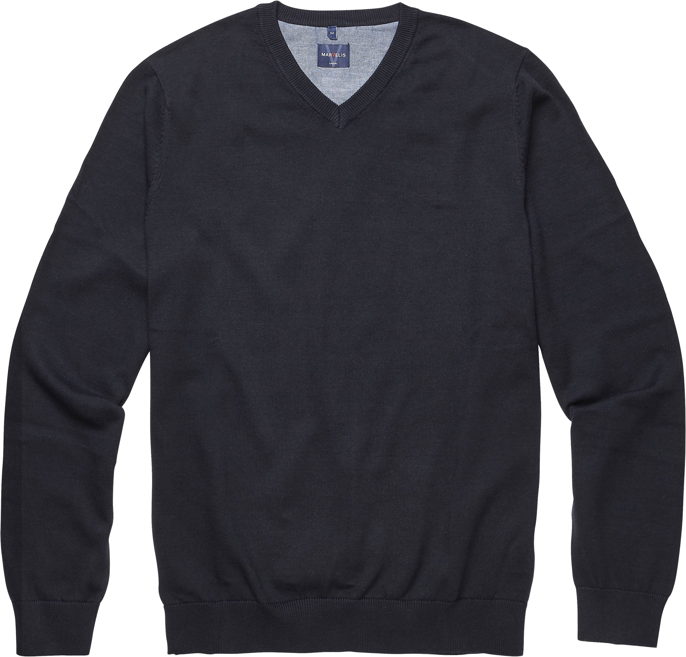 MARVELIS Strickpullover V-Ausschnitt, regular fit, Baumwolle günstig online kaufen