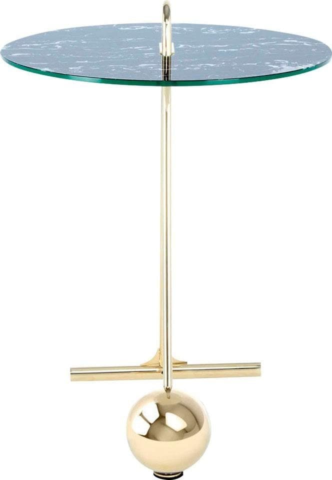 Kayoom Beistelltisch »Pendulum 525, mit runder Tischplatte«, (1 St.), Marmoroptik, Gestell im Pendel-Design, praktisch tragbar