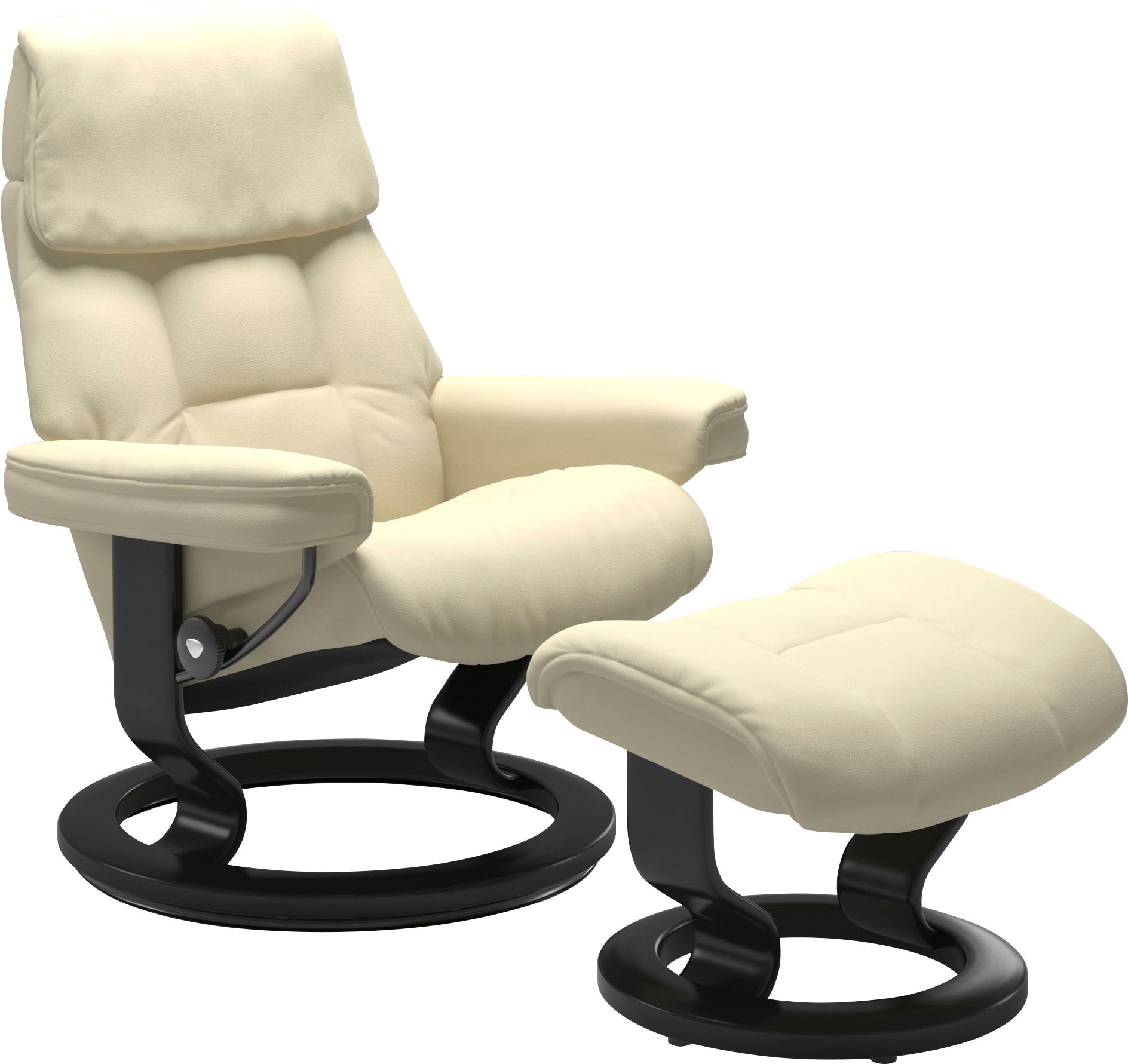 Stressless Relaxsessel "Ruby", (Set, Relaxsessel mit Hocker), mit Classic Base, Größe M, Gestell Eiche, Wenge, Braun & S