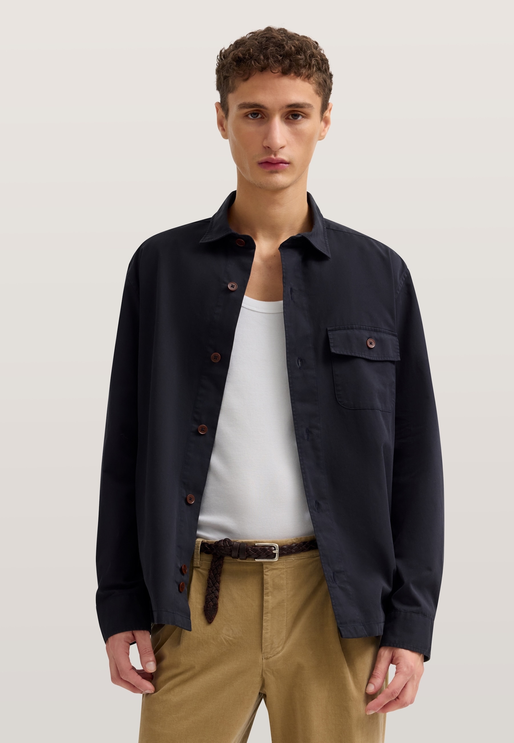 bugatti Langarmhemd "Regular Fit" im Overshirt-Style