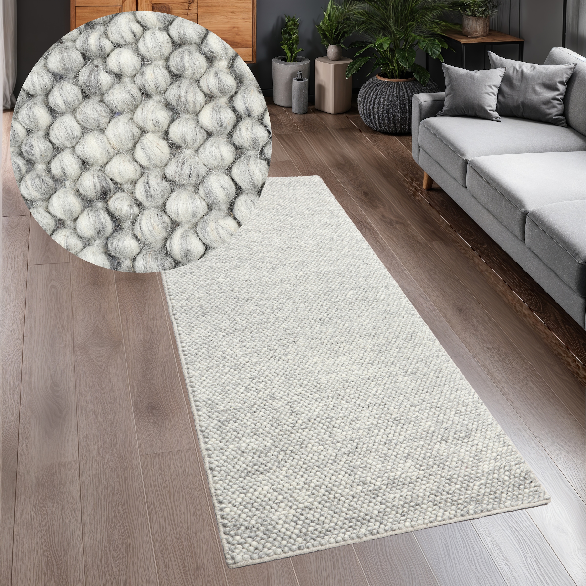 LeGer Home by Lena Gercke Läufer »Ainhoa, Wolle« rechteckig 14 mm Höhe handgewebt, Handweb Teppiche, Wohnzimmer, Schlafzimmer, Esszimmer