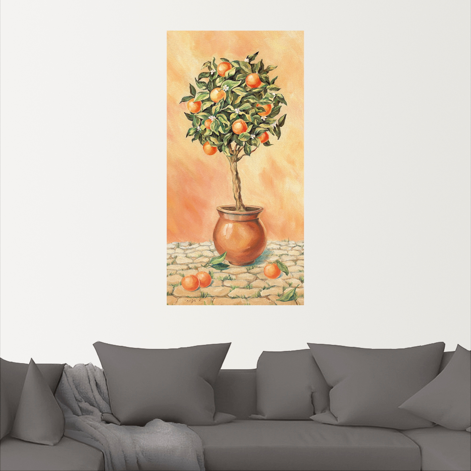 Artland Wandbild »Orangenbaum I«, Pflanzen, (1 St.), als Alubild, Outdoorbild, Leinwandbild, Wandaufkleber, versch. Größen