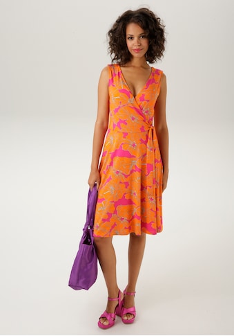 Sommerkleid, mit farbintensivem, großflächigem Blumendruck - NEUE KOLLEKTION