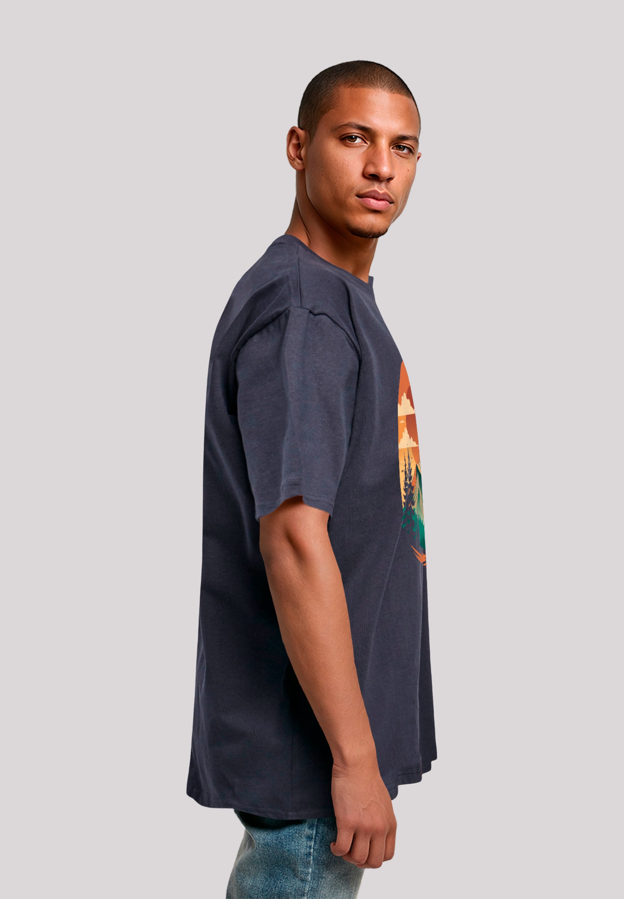 F4NT4STIC T-Shirt »Sonnenuntergang Berglandschaft«, Premium Qualität