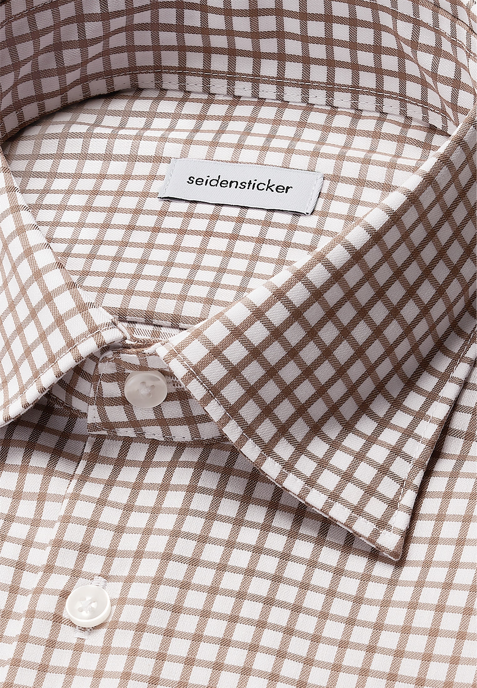 seidensticker Businesshemd »Schwarze Rose«, Regular 1/1 Covered-Button-Down-Kragen Karo