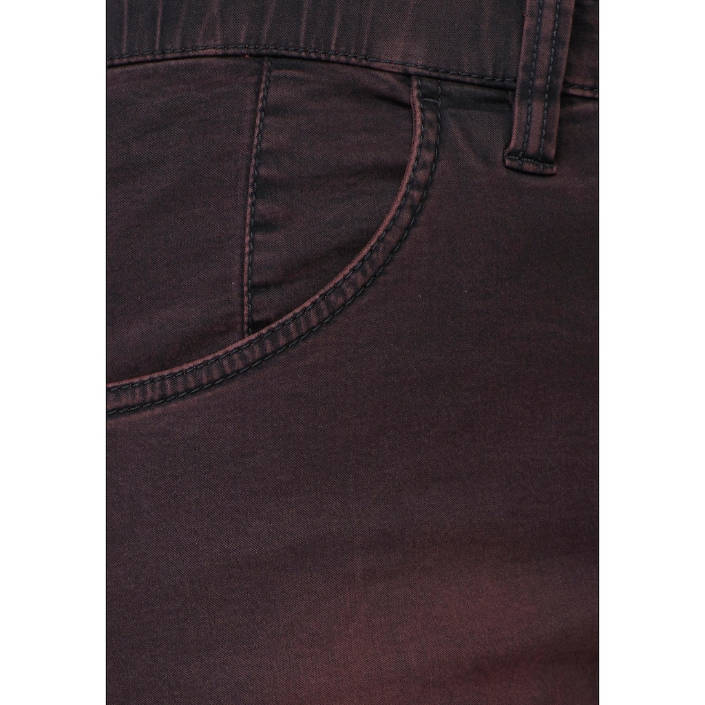 KjBRAND Straight-Jeans »Babsie: bequemer Oberschenkel«, Super Stretch, Overdyed Denim