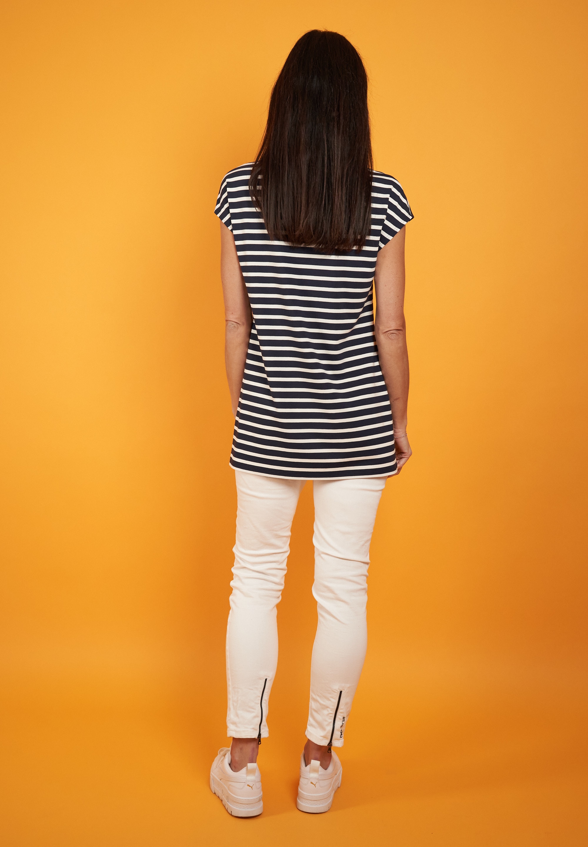 Seidel Moden T-Shirt, mit Streifen Muster