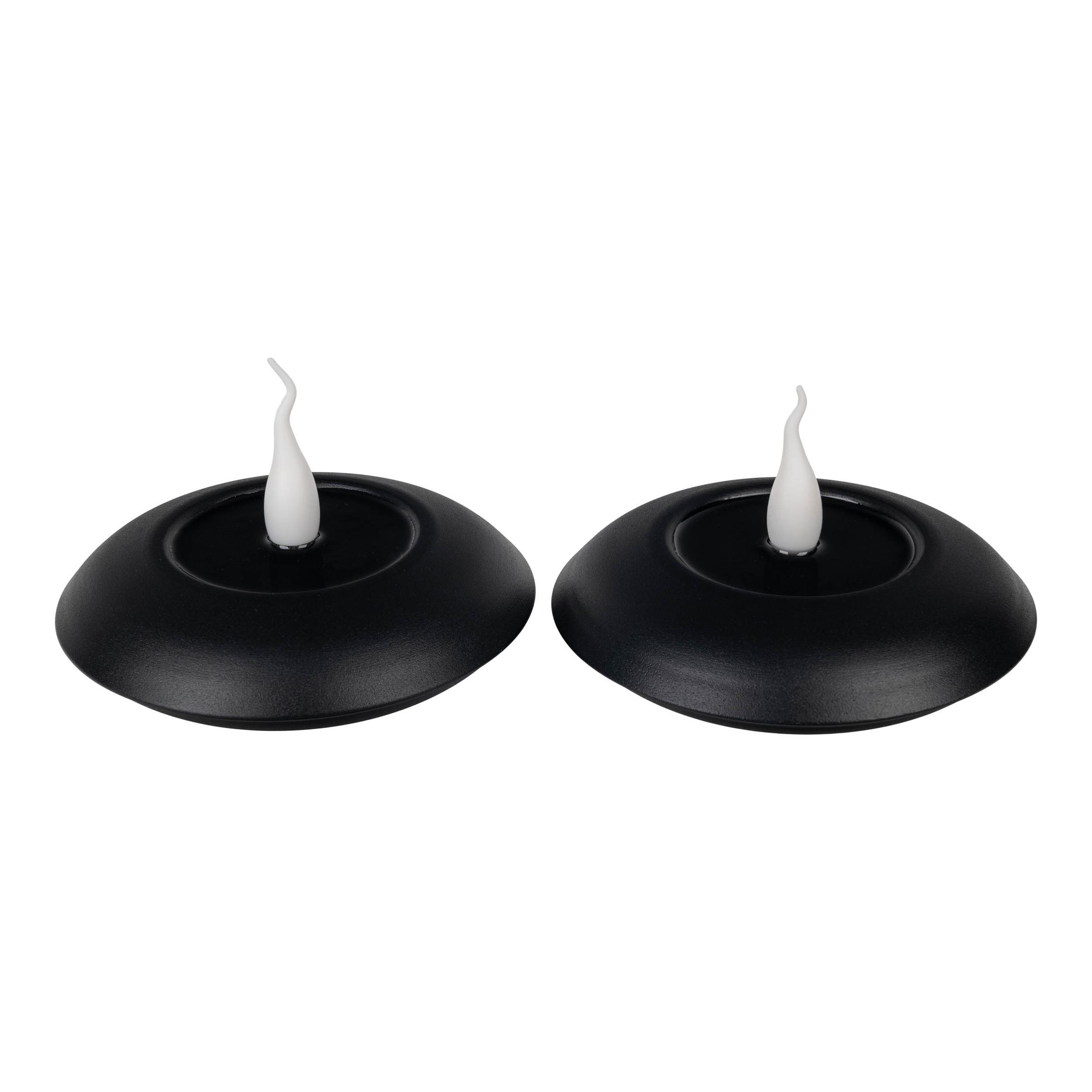 näve LED Dekolicht »Leli« LED-Modul 2 Stk. Warmweiß 2er-Set LED Kerzen schwarz, Flammeneffekt, Timer, Schiebeschalter