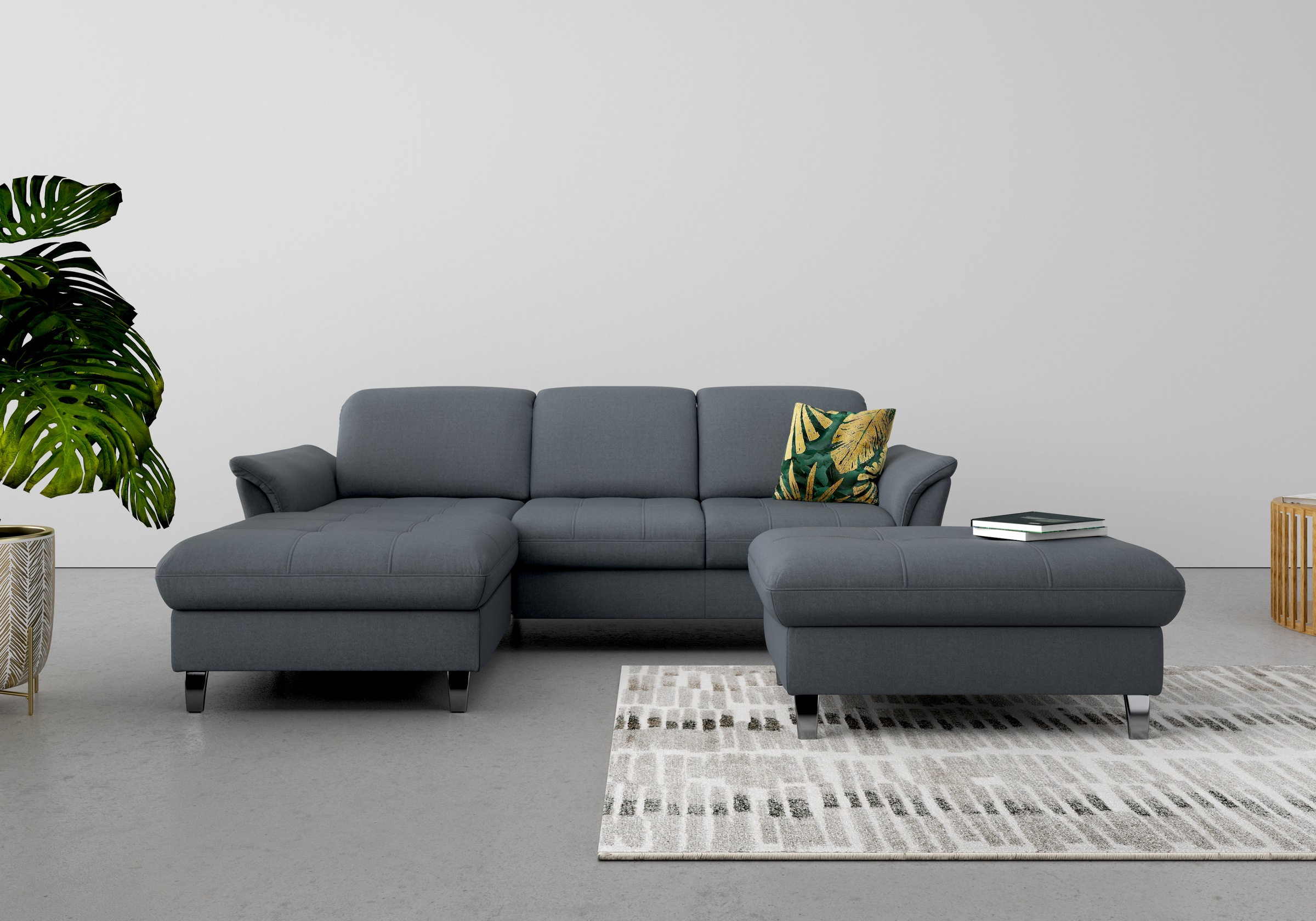sit&more Ecksofa »Maggiore L-Form«, wahlweise mit Kopfteilverstellung, Bettfunktion und Bettkasten