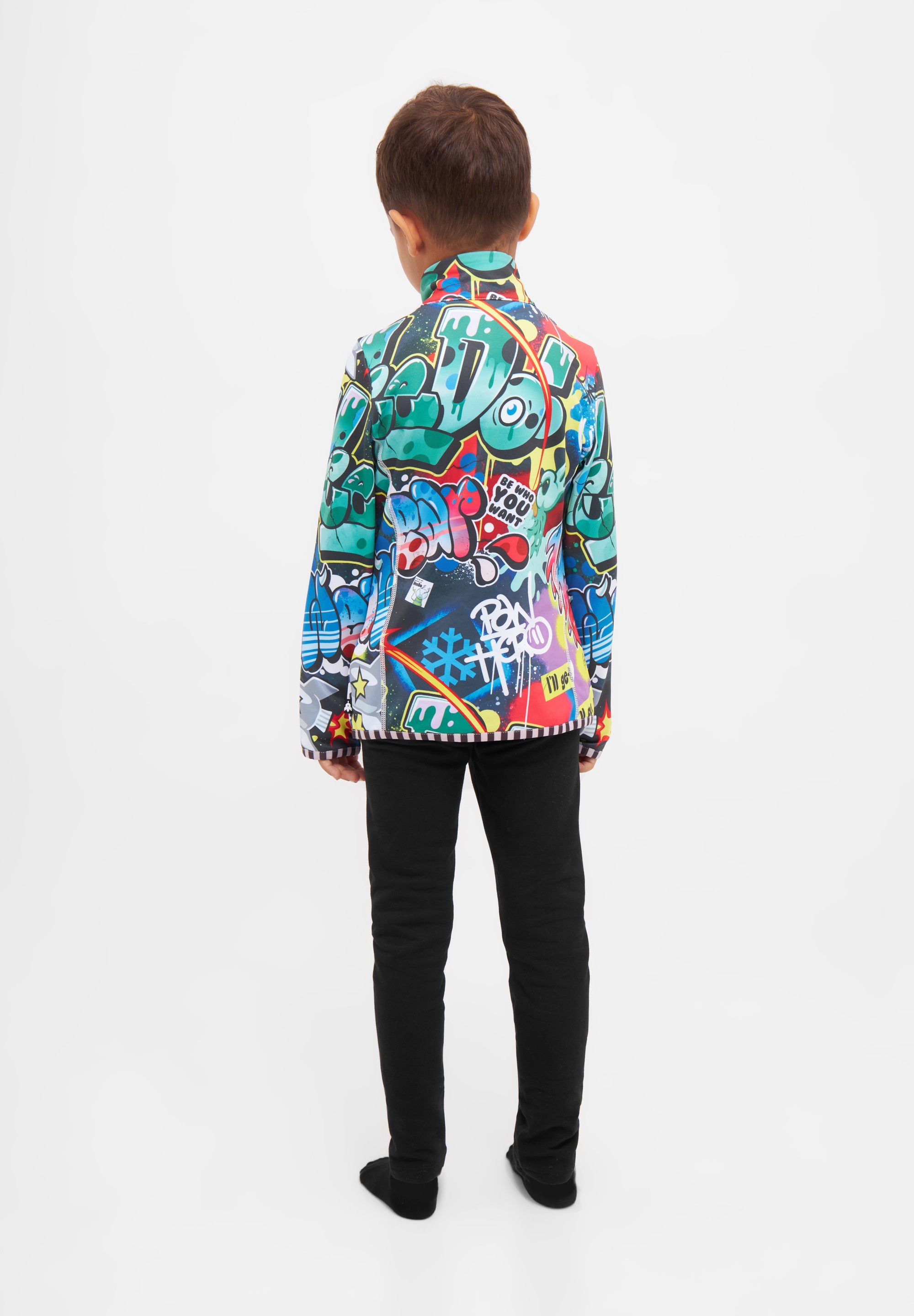 WeeDo Langarmshirt »COSMO SPRAYPRINT«, Feuchtigkeitsregulierendes Funktionsshirt für Kinder