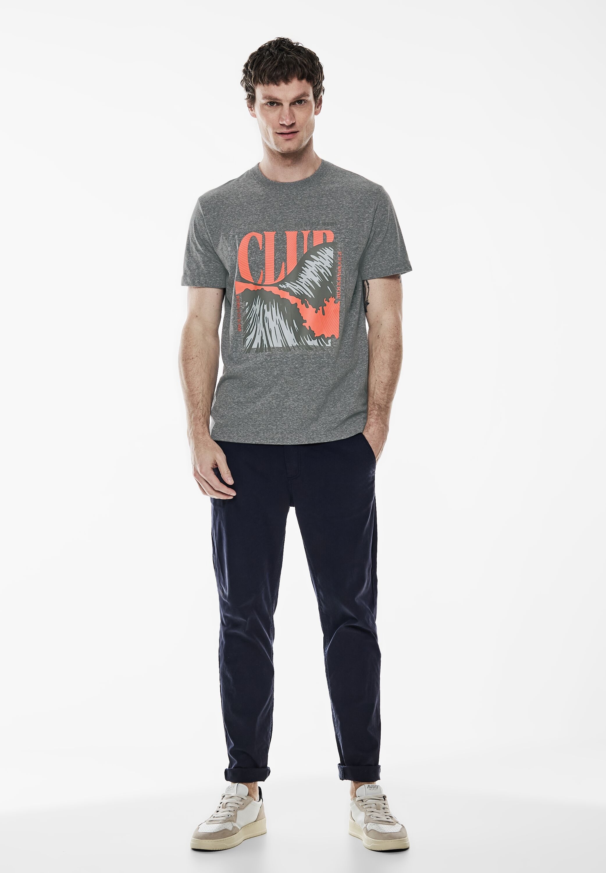 STREET ONE MEN T-Shirt, bestehend aus einem Materialmix