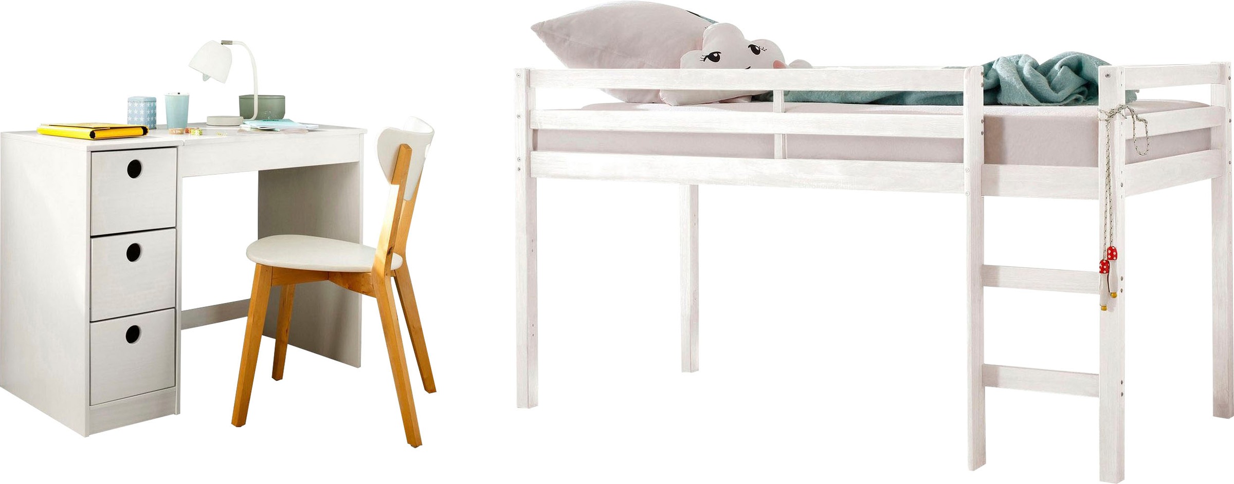 Lüttenhütt Jugendzimmer-Set "Alpi" Spar-Set, 2 Stk. tlg. Hochbett und Schre günstig online kaufen