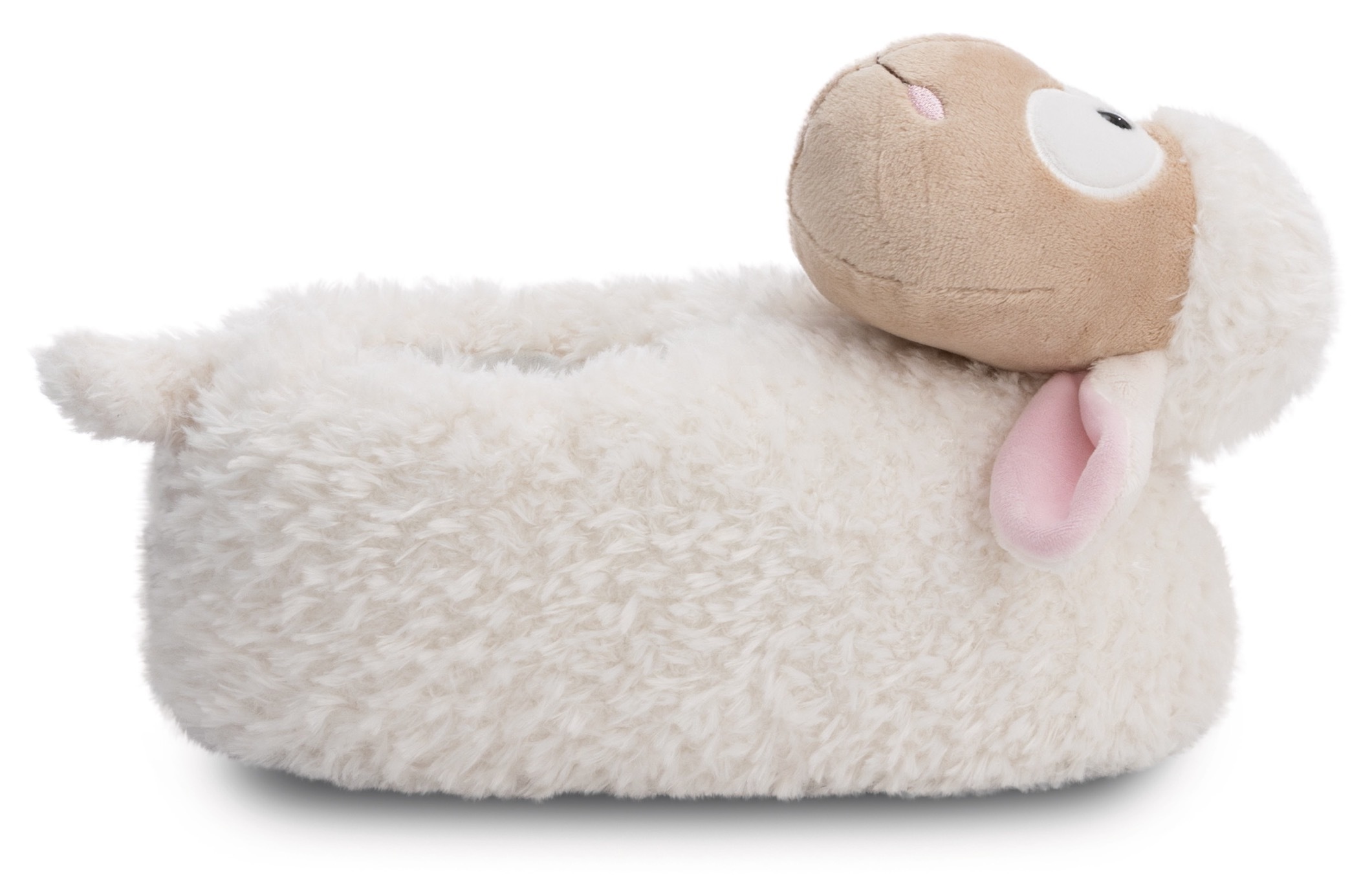 Nici Plüsch Hausschuhe »SCHAF WOOL*Y GANG«, Pantoffel, ein Fuß schwarz, ein Fuß weiß