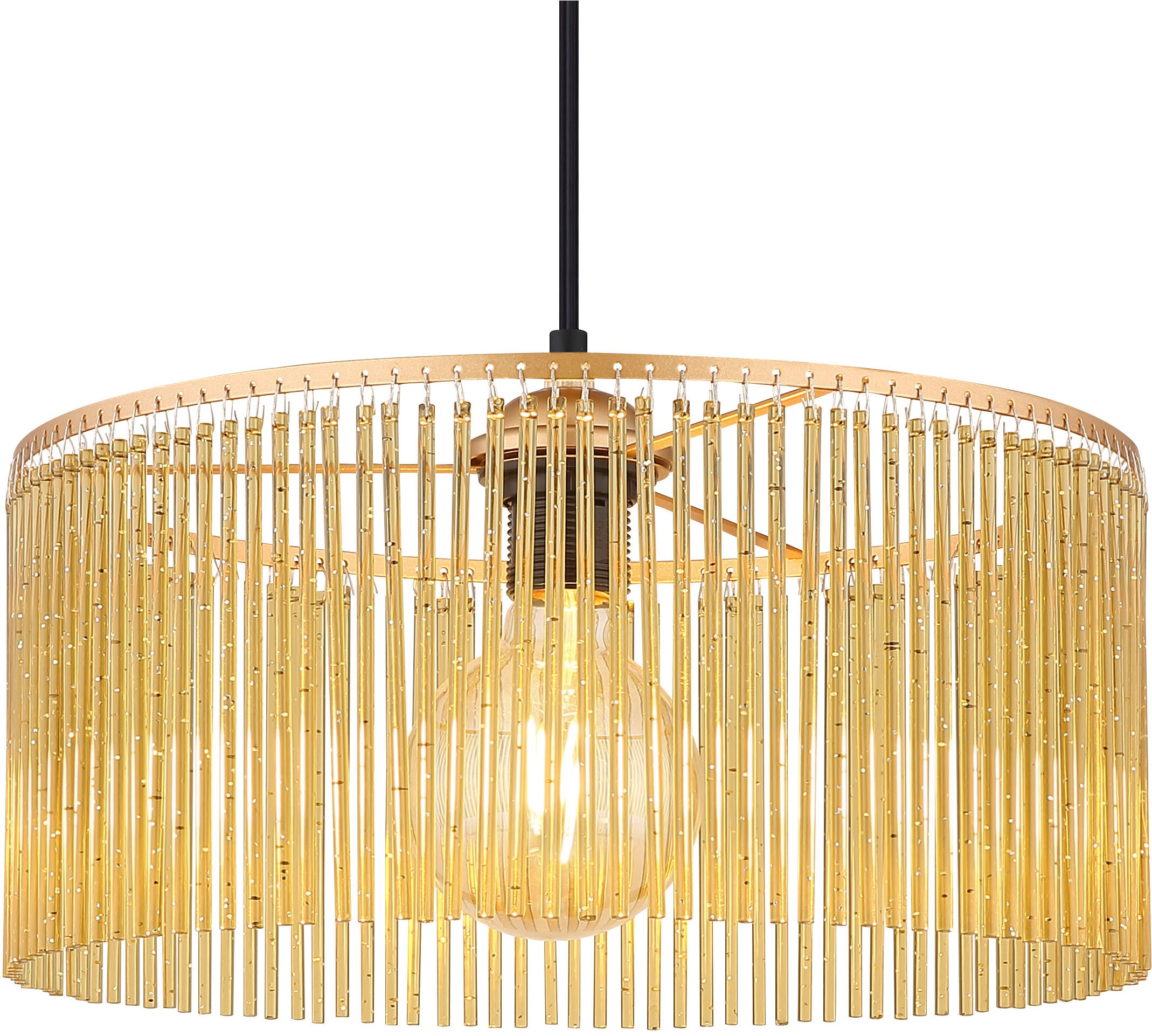 NOWA Pendelleuchte »LEEDS«, 1 flammig, Leuchtmittel E27 | ohne Leuchtmittel, Hängeleuchte, Hängelampe, Acryl, Dekor, amber