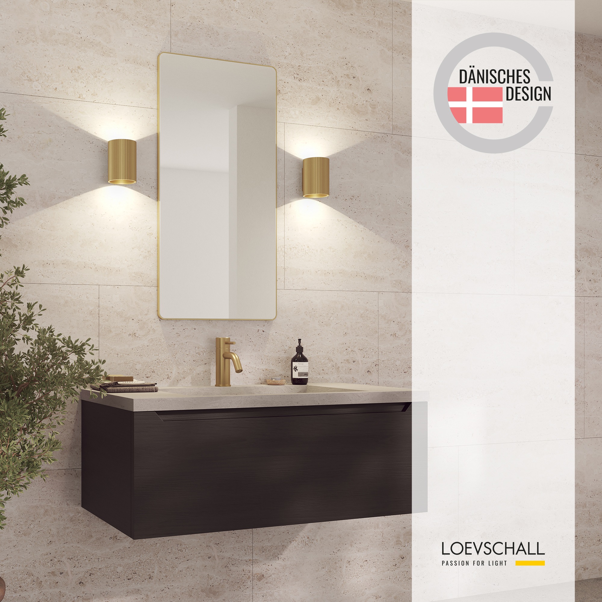 Loevschall Spiegel »Refine Wandspiegel rechteckig – eleganter Designspiegel mit edlem« Rahmen in vielen Größen & Farben für Bad, Flur & Schlafzimmer