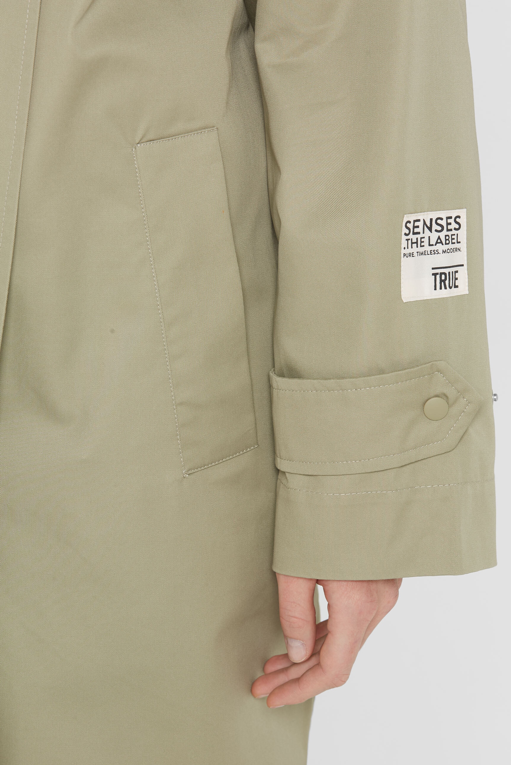 SENSES.THE LABEL Langjacke, ohne Kapuze, mit langem Gehschlitz