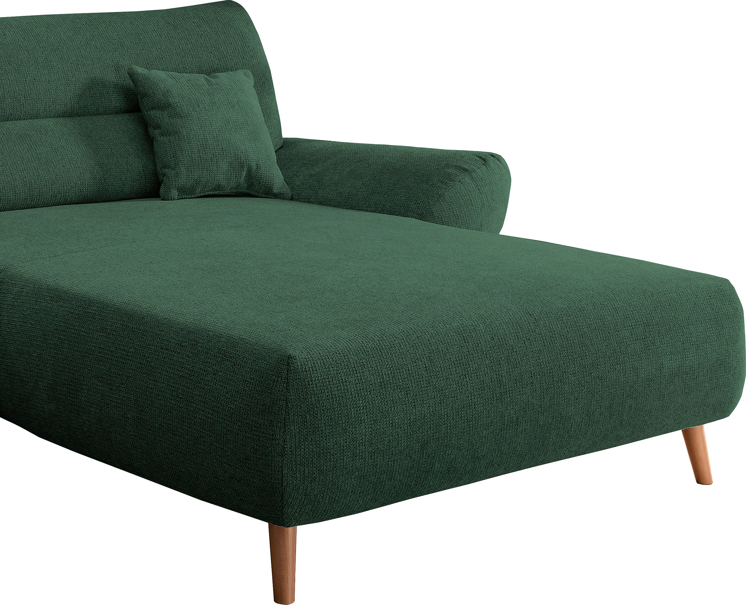 Home affaire Ecksofa »Drago, elegant und zeitlos, komfortabel, Holzfuß, L-Form, Breite 290cm« frei im Raum stellbar, inkl. 2 Zierkissen