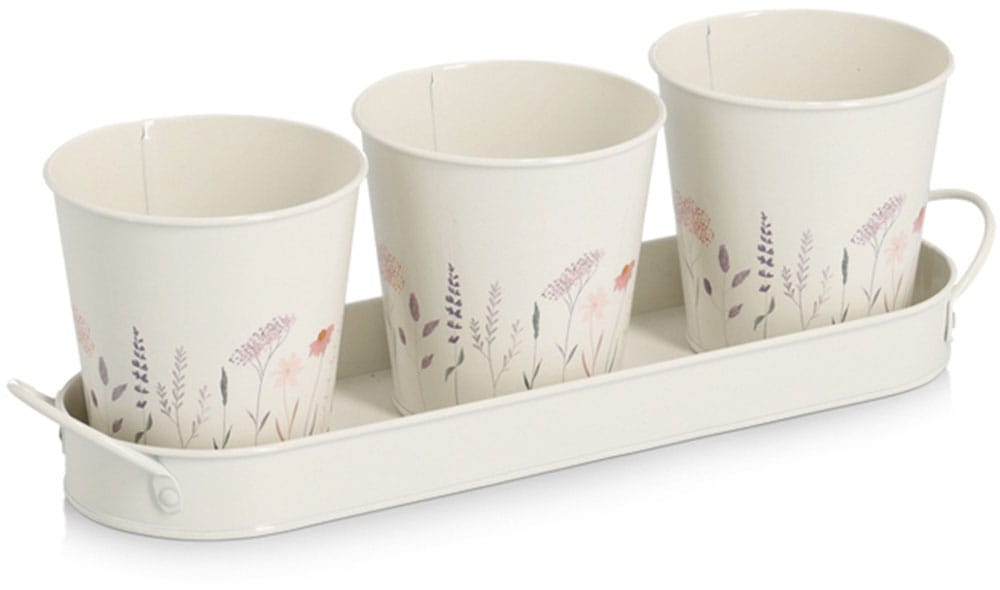 Zeller Present Kräutertopf "Pflanztopf-Set", (Set, 4 St.), 3 Töpfe & passen günstig online kaufen