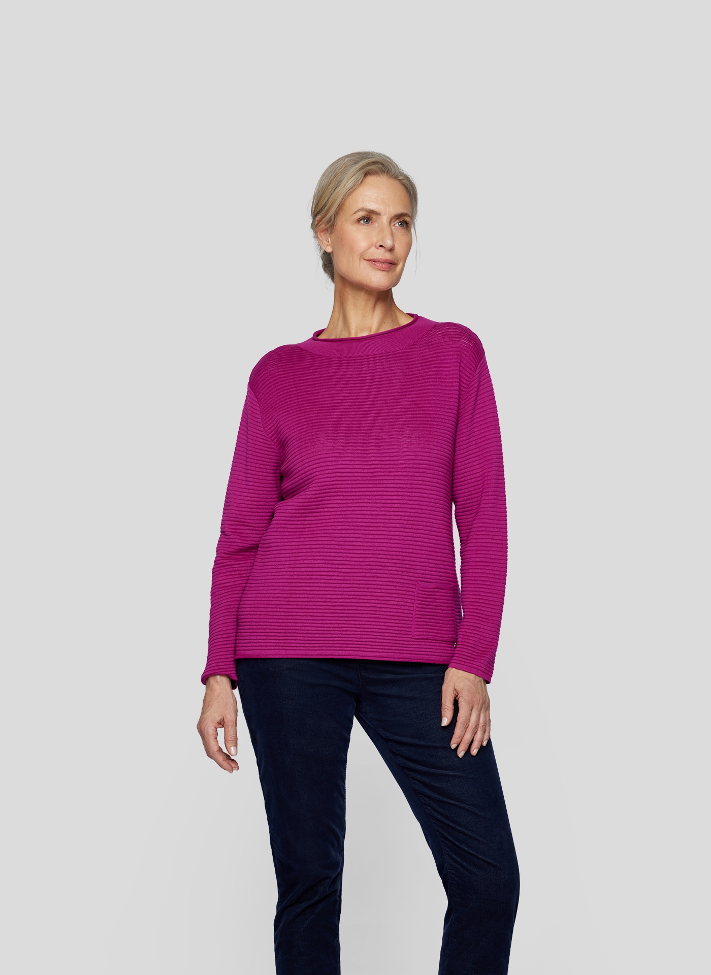Rabe Strickpullover, mit Rippstruktur und aufgesetzter, seitlichen Tasche günstig online kaufen