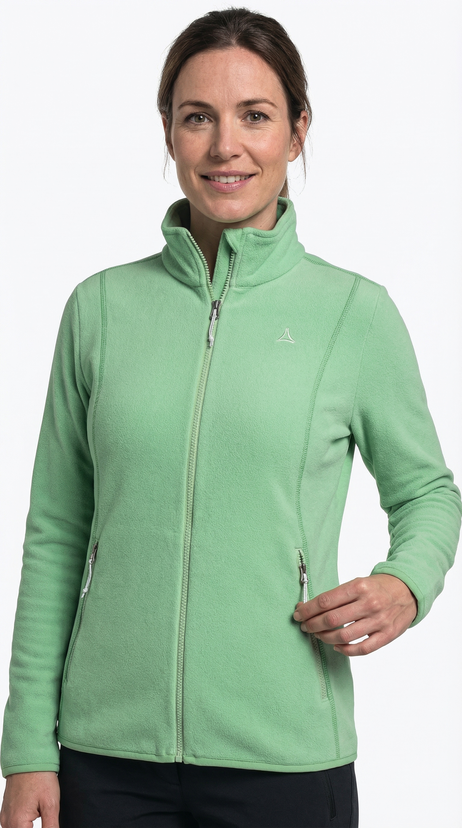 Schöffel Fleecejacke "Fleece Jk Style Ash WMS" hochschließender Kragen, hoch geschlossener Ausschnitt
