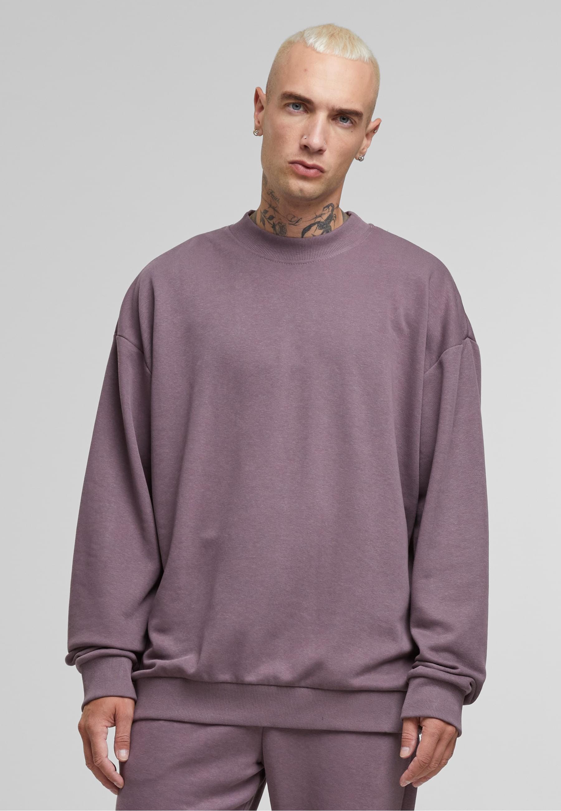 URBAN CLASSICS Rundhalspullover »Urban Classics Light Terry Crew«, (1 tlg.)