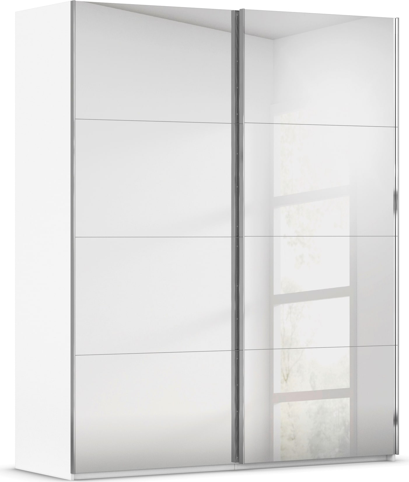 rauch "Kleiderschrank Schrank Garderobe Schlafzimmerschrank SCALE-FYRA" edle viergeteilte Türen, Spiegelfront und viele Farben MADE IN GERMANY