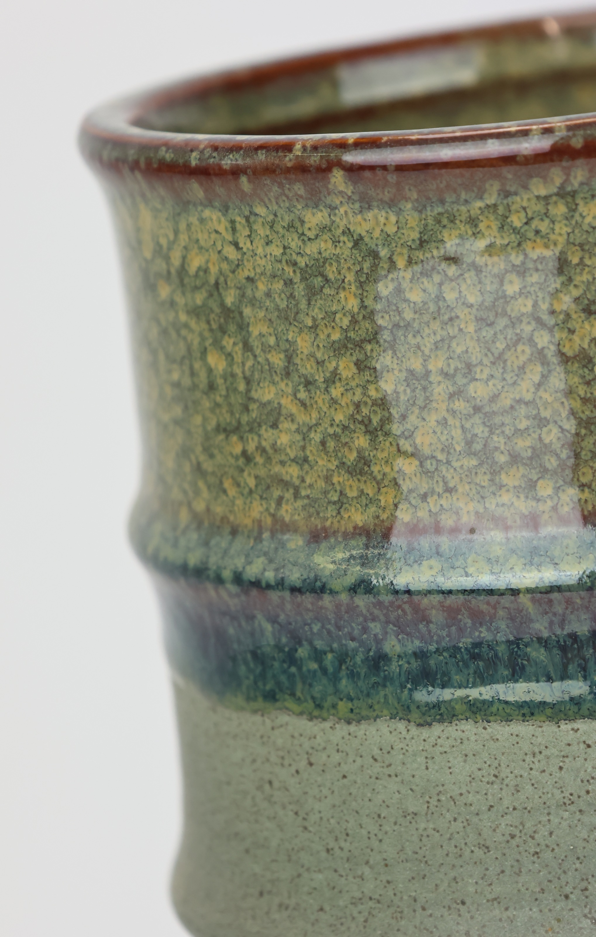 I.GE.A. Dekovase "Topf aus Keramik" Blumentopf geriffelt Zylinderform Übert günstig online kaufen