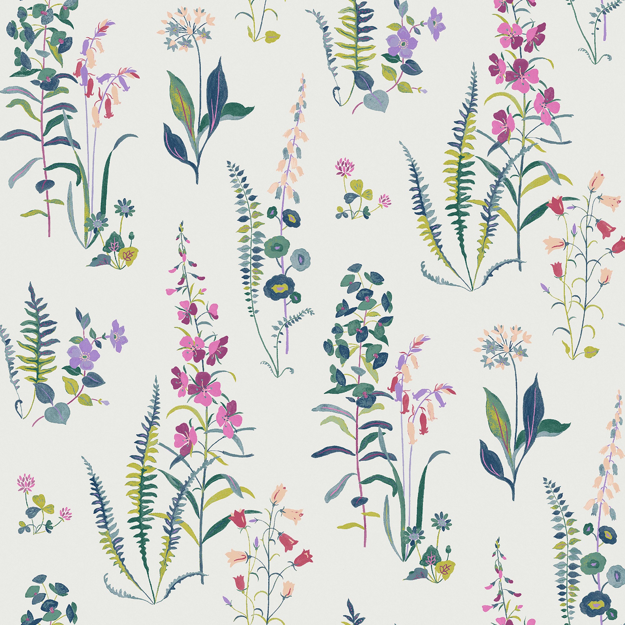 LAURA ASHLEY Vliestapete »Meadowvale Sprigs Violet«, geblümt, 10mx52cm (ca. 5m2)