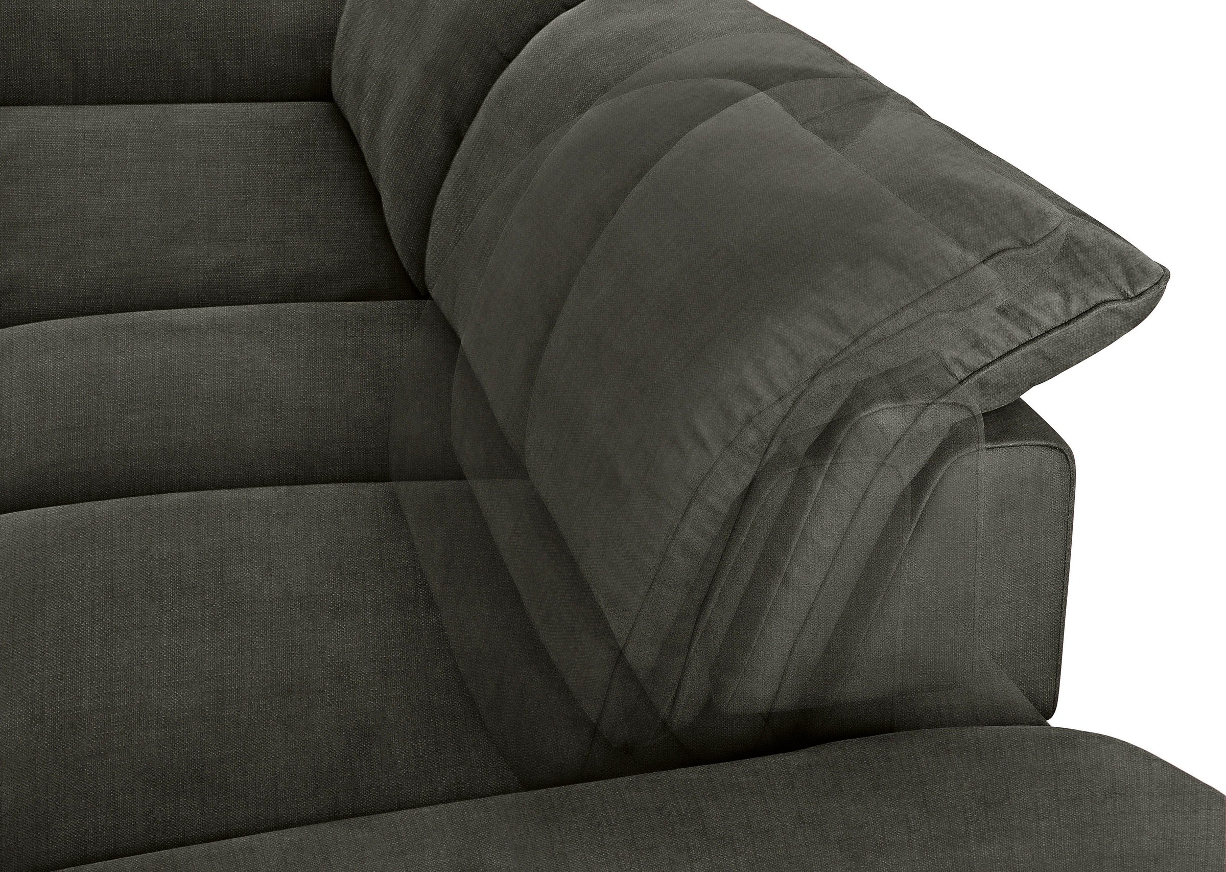 W.SCHILLIG Ecksofa »enjoy&MORE, Designsofa, elegant und bequem, L-Form«, mit Sitztiefenverstellung, Füße silber matt, Breite 310 cm