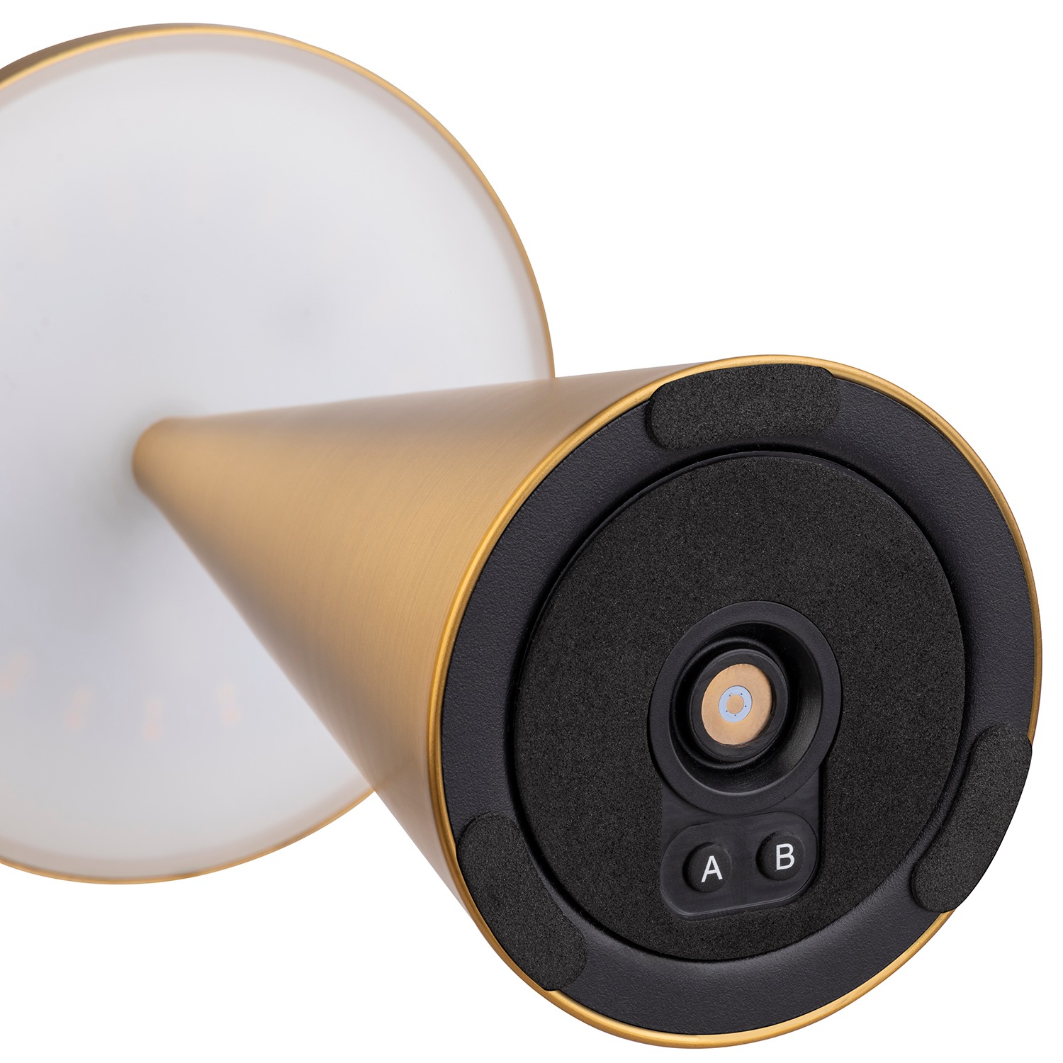 APS LED Tischleuchte »Akku-Tischleuchte "CONE", Höhe 18 cm«, 1 flammig, Leuchtmittel LED-Modul | LED fest integriert, inkl. Ladestation, USB-Ladekabel und Fernbedienung