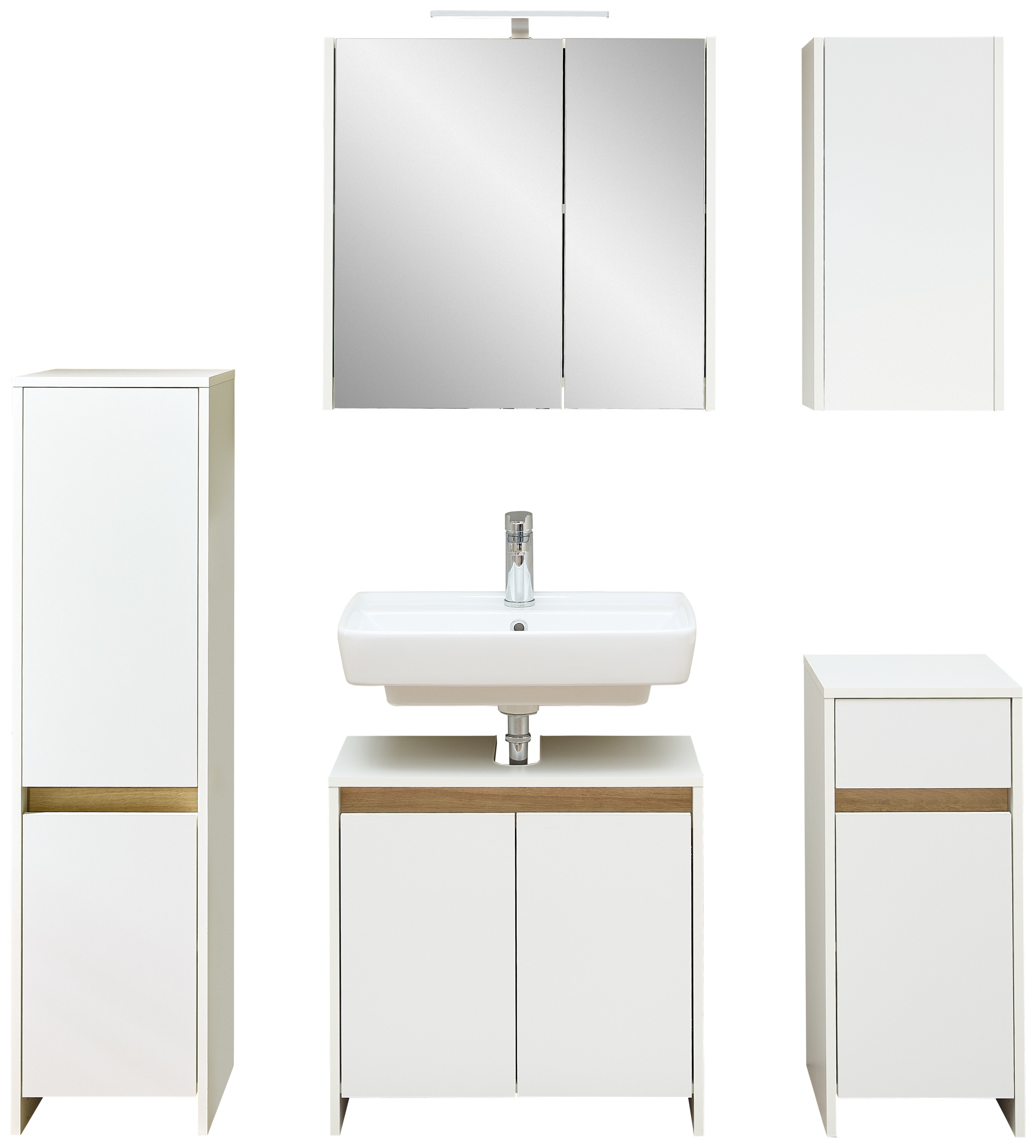Saphir Badmöbel-Set "Quickset 100, Waschbeckenunterschrank mit Spiegelschra günstig online kaufen