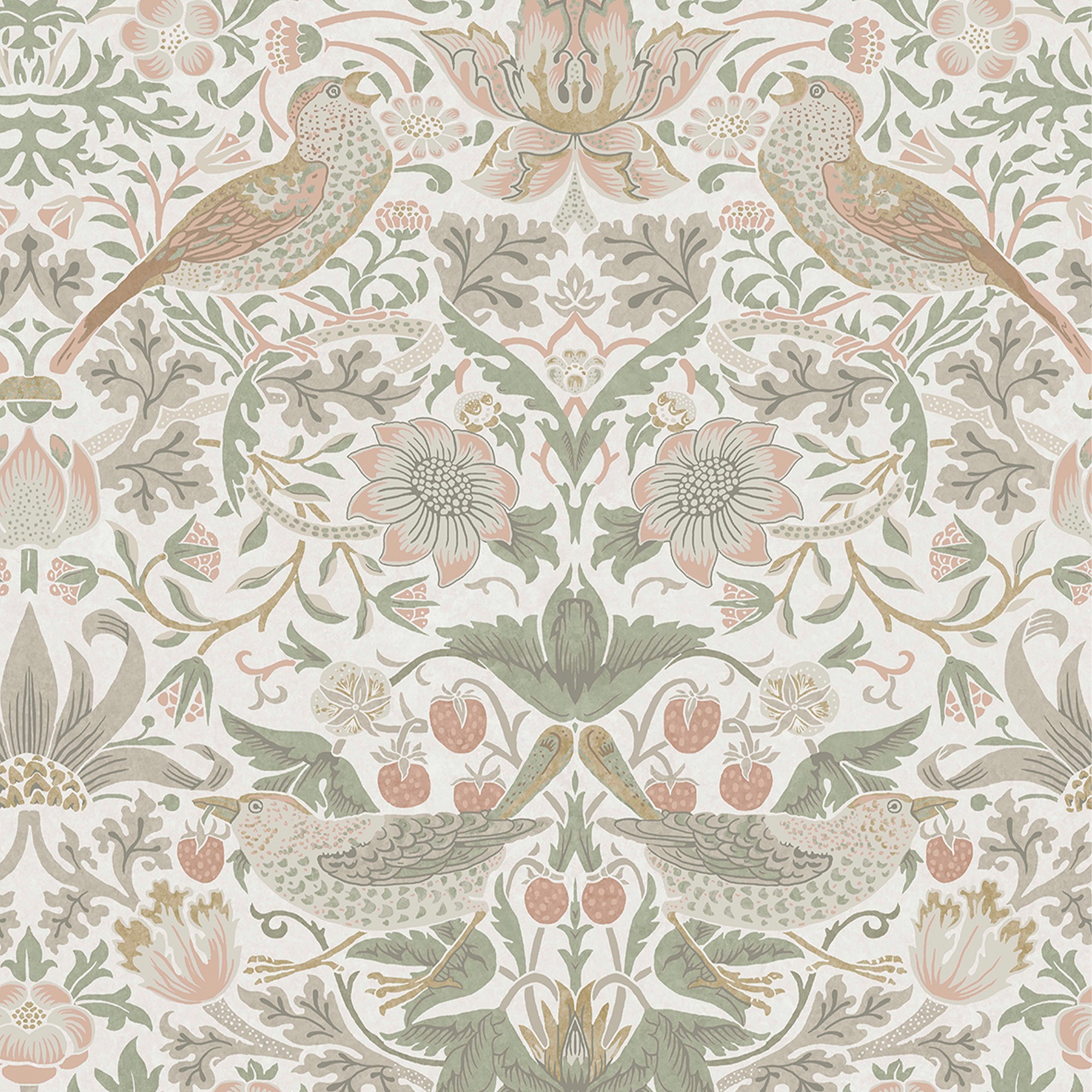 WILLIAM MORRIS AT HOME Vliestapete »Strawberry Thief«, Retro, Design Tapeten