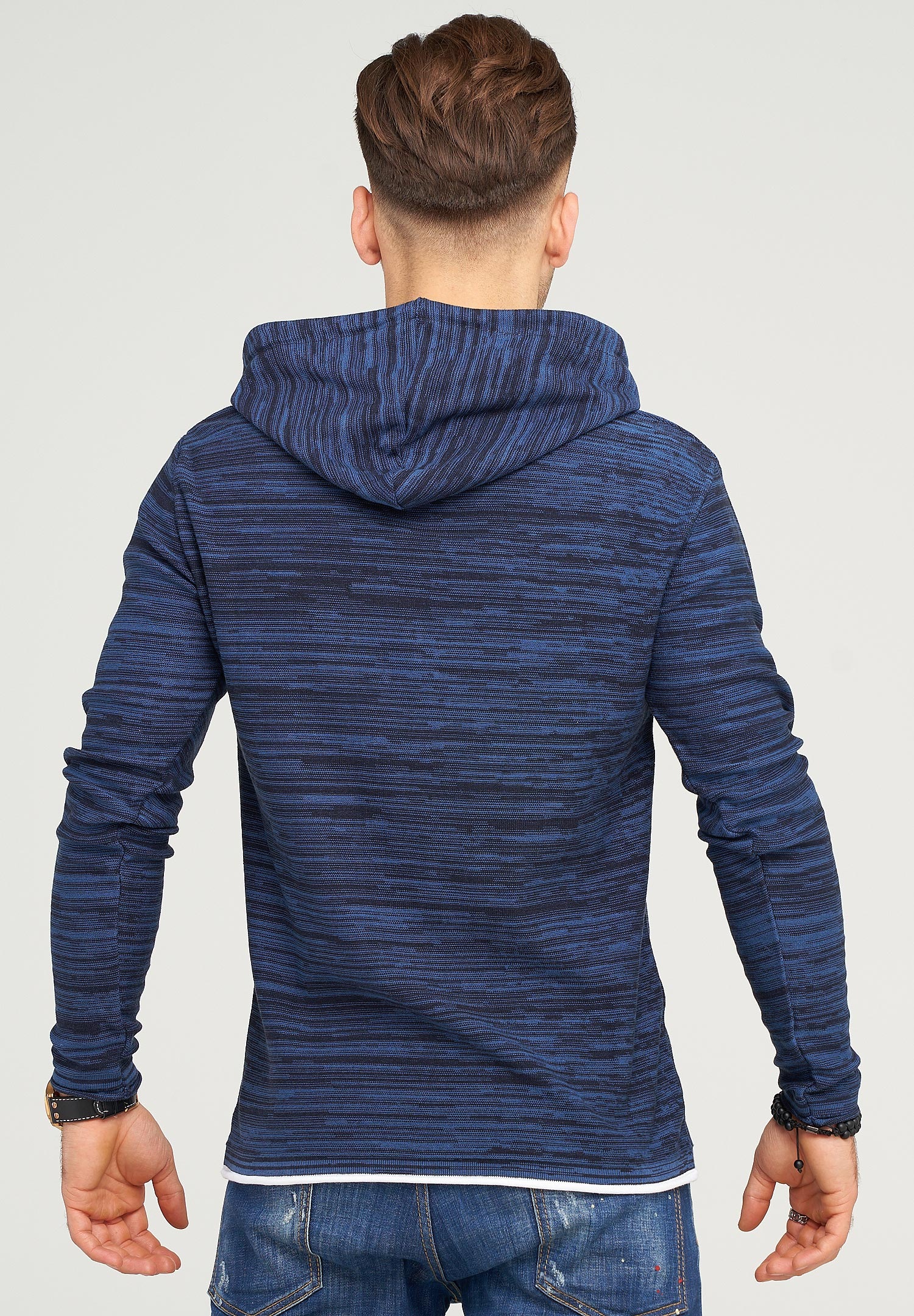 behype Kapuzensweatshirt »JOSHA«, in melierter Optik