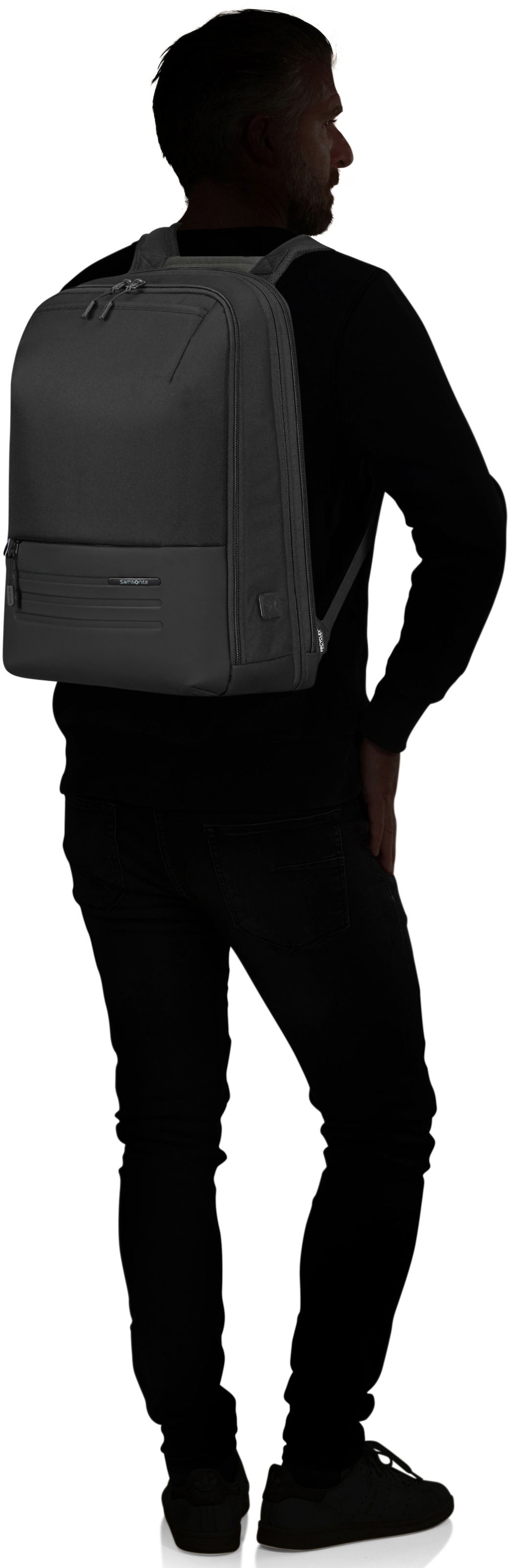 Samsonite Laptoprucksack »Stackd Biz«, Freizeitrucksack Schulrucksack USB-Schleuse Tablet-Laptopfach