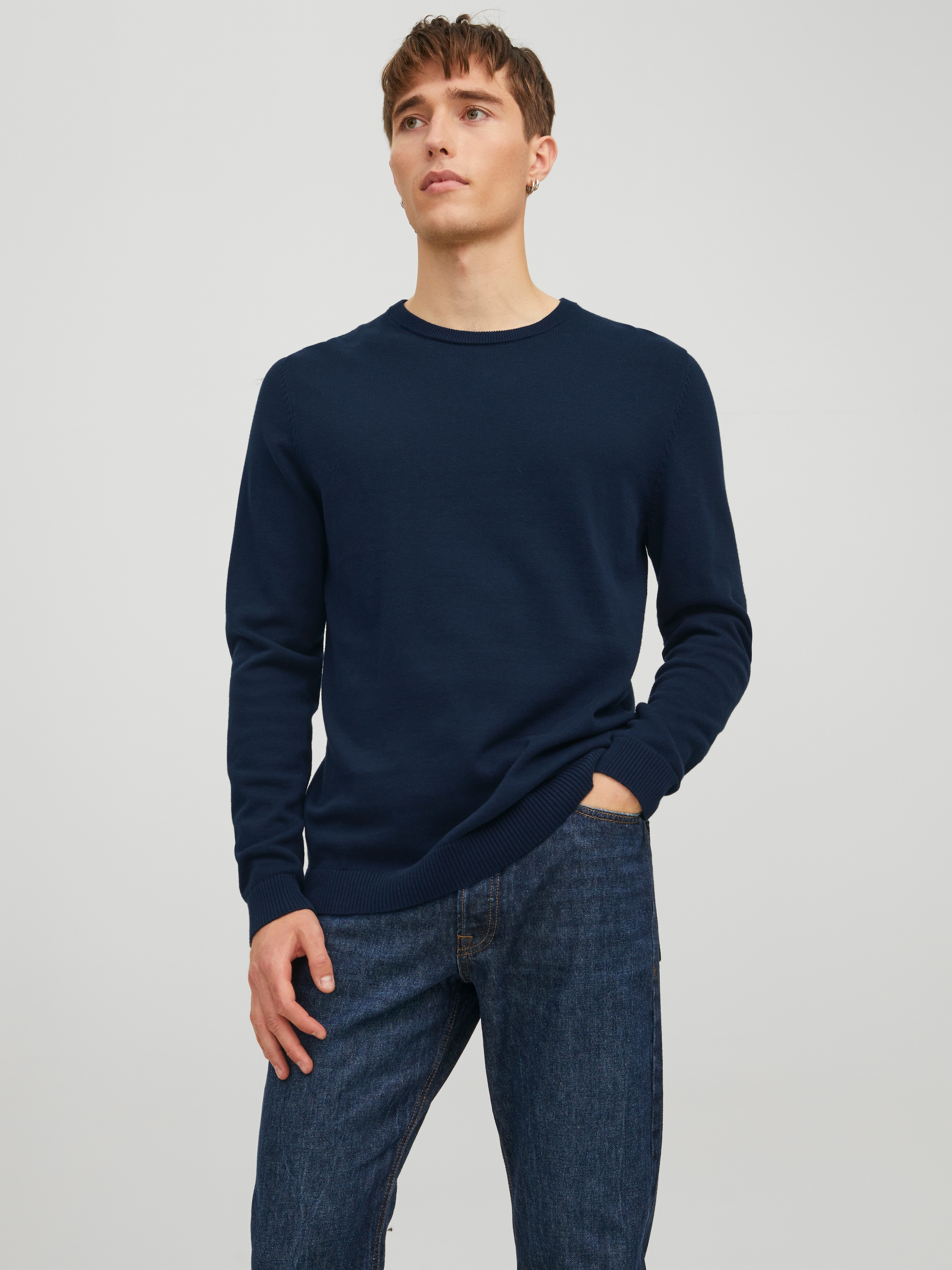 Jack & Jones Rundhalspullover "JJEBASIC mit Rundhals, ideal für Job und Fre günstig online kaufen