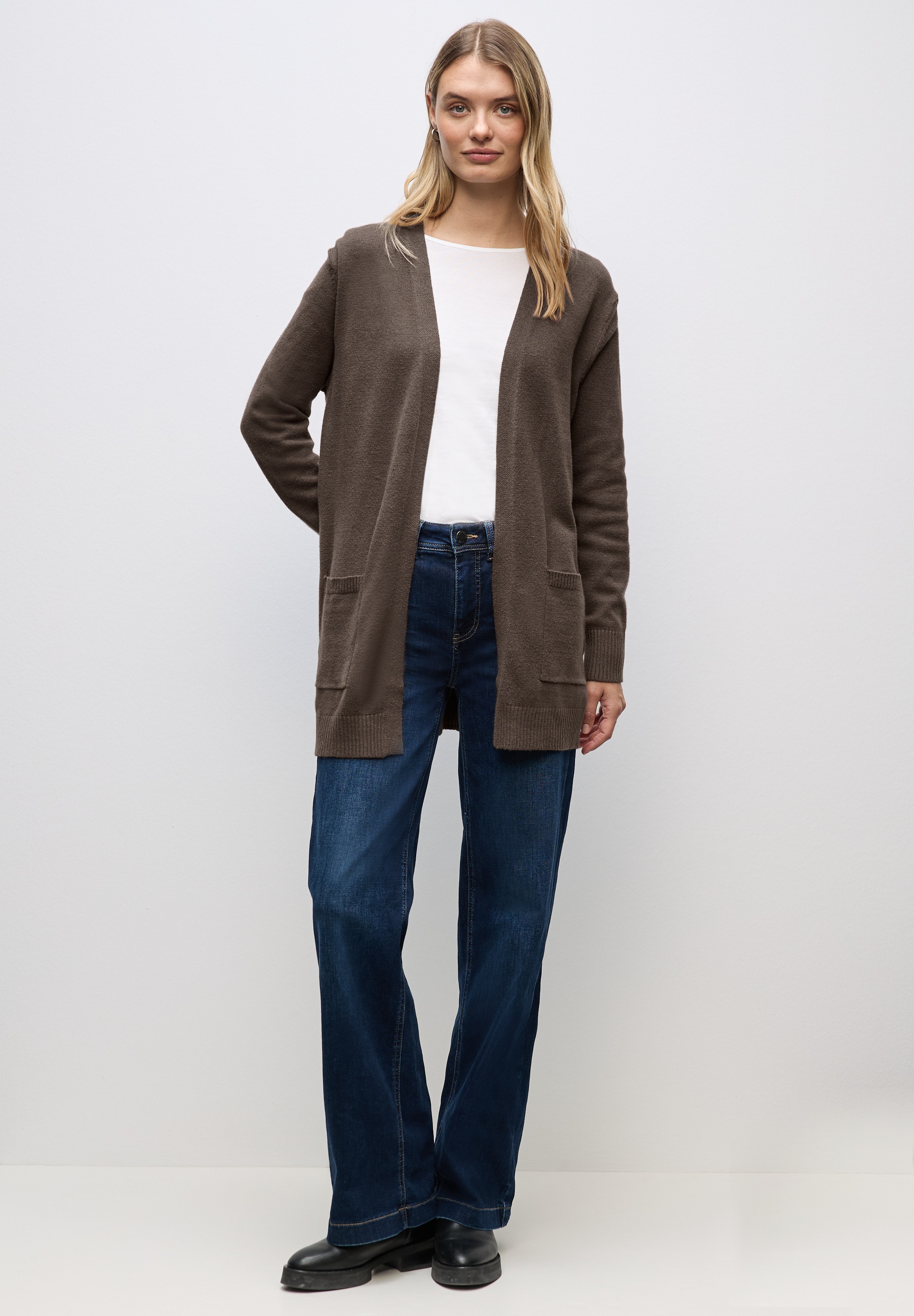 STREET ONE Strickjacke, aus softem Materialmix